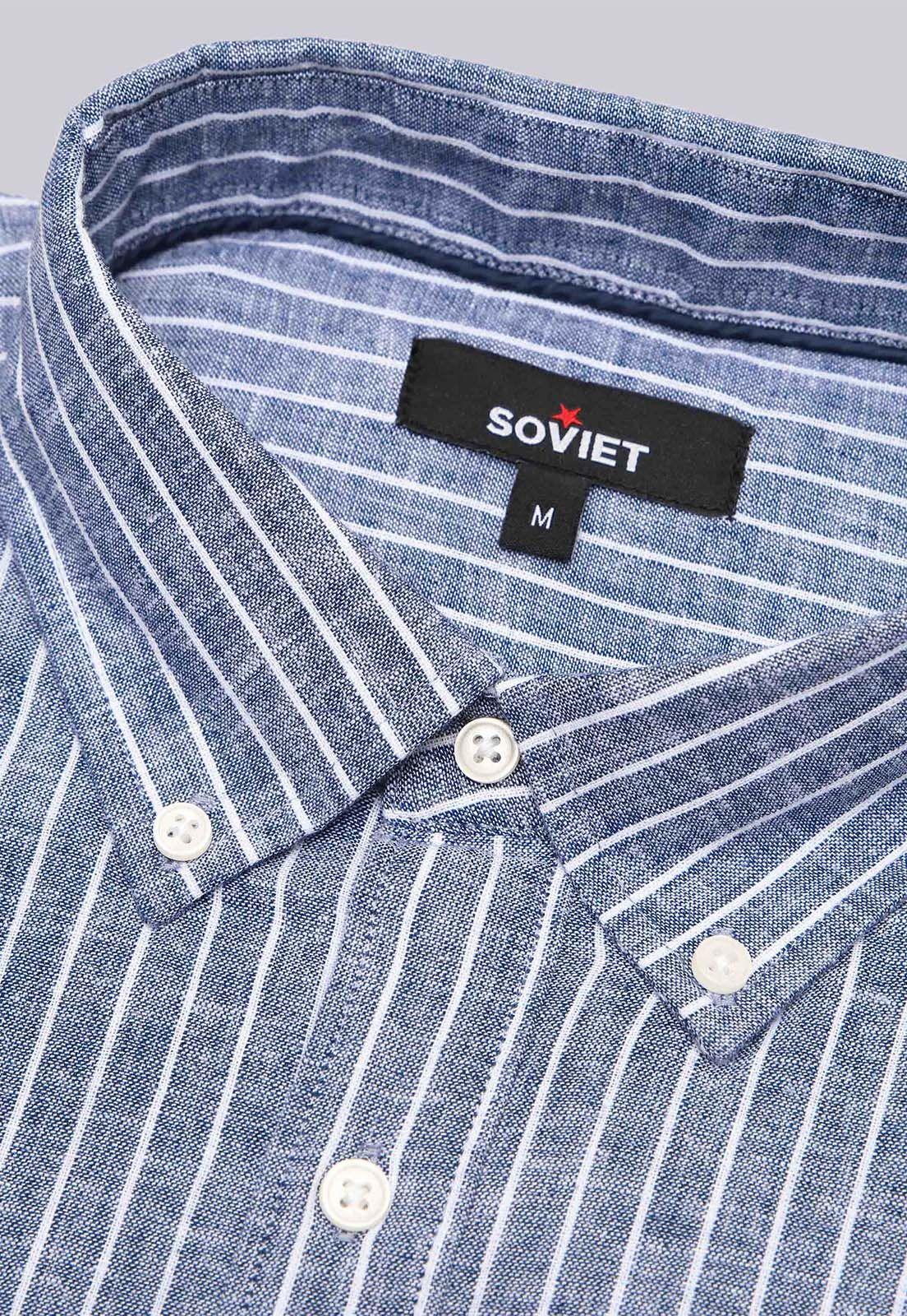 Camisa Lino a Rayas Soviet SCVF023NB-4