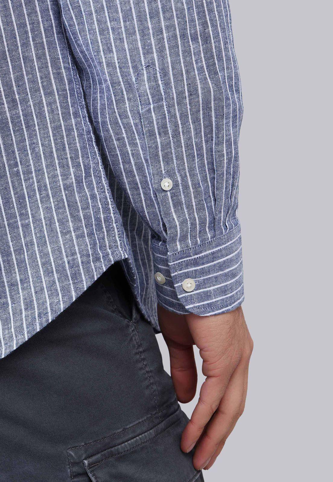 Camisa Lino a Rayas Soviet SCVF023NB-5