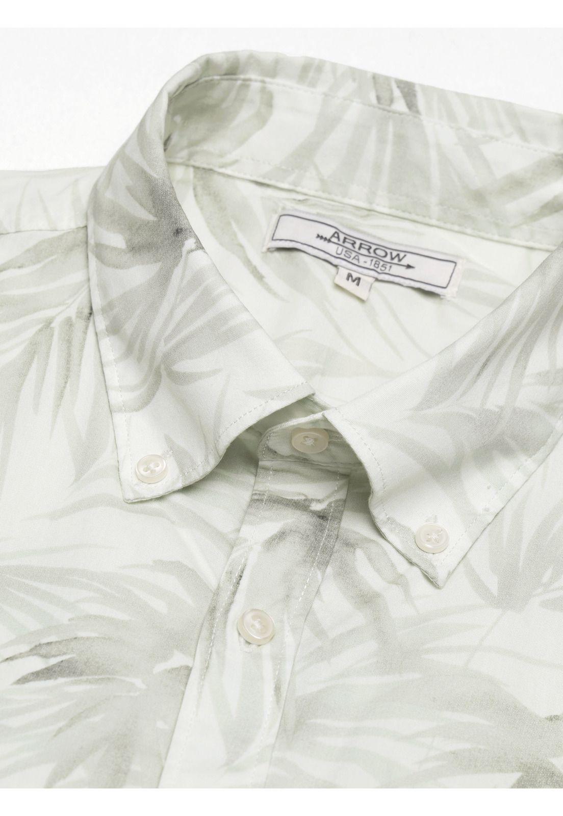 Camisa Print Spandex Regular Fit Beige Arrow CM34064BE-4