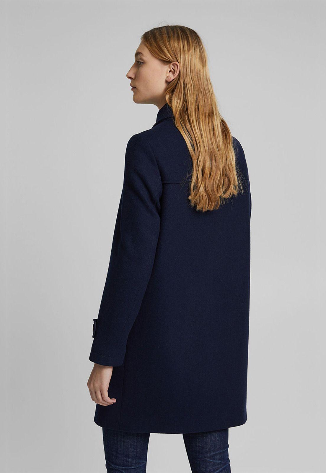 Abrigo Largo Mujer Con Botones  Esprit-1