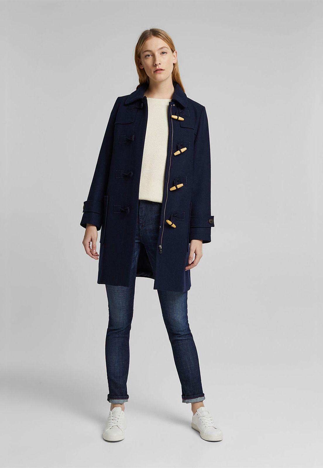 Abrigo Largo Mujer Con Botones  Esprit-2