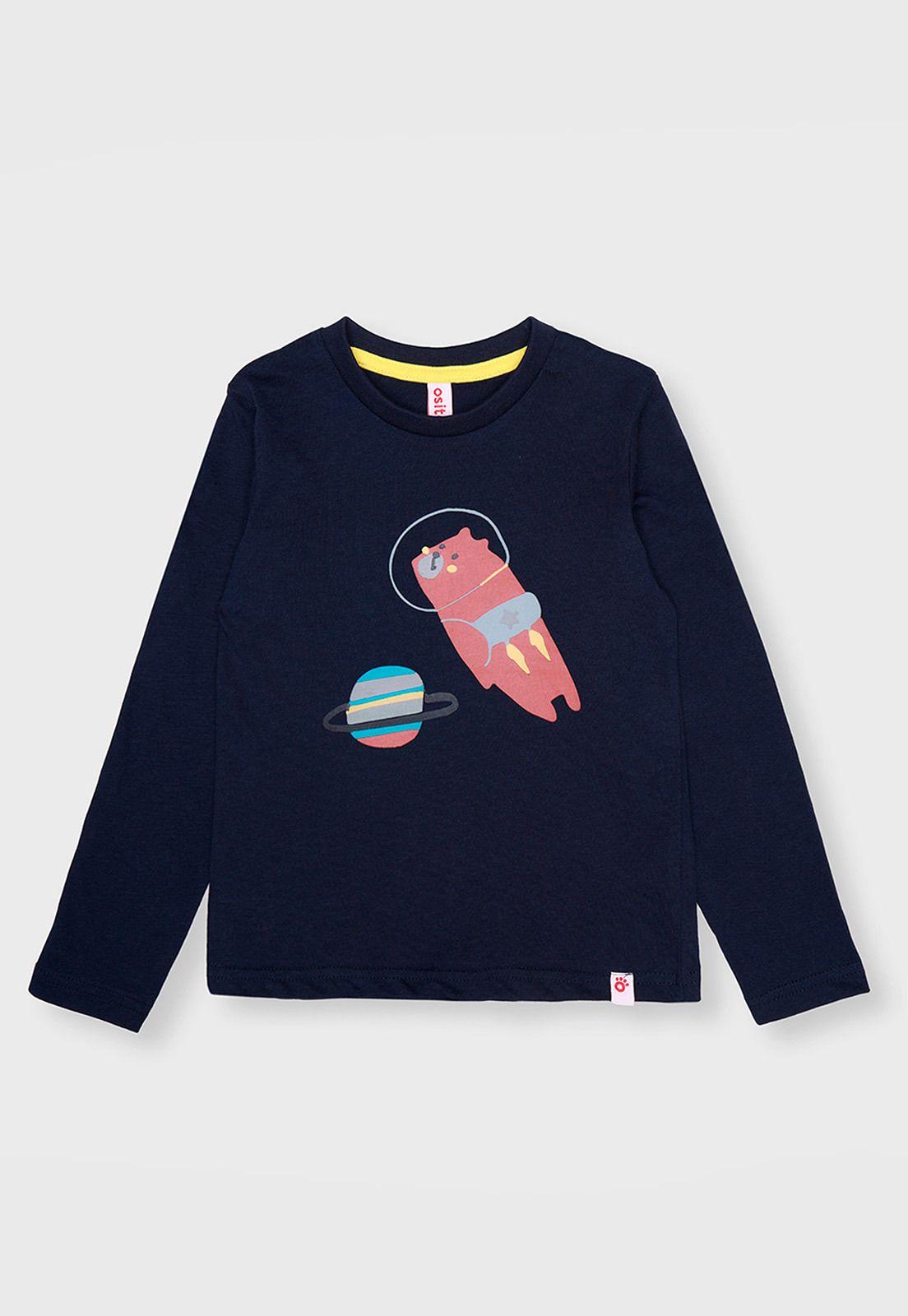 Polera Estampada Niño Osito PO2O008AZ-0