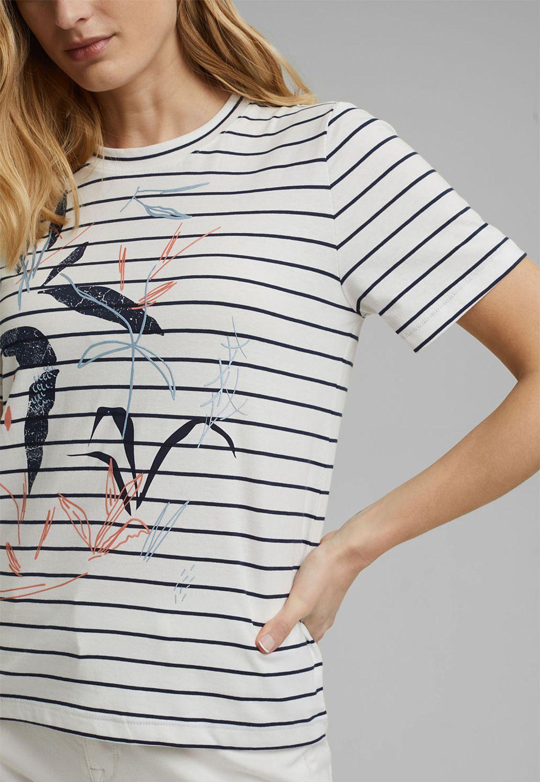 Polera Mujer De Rayas Con Estampado Esprit-2