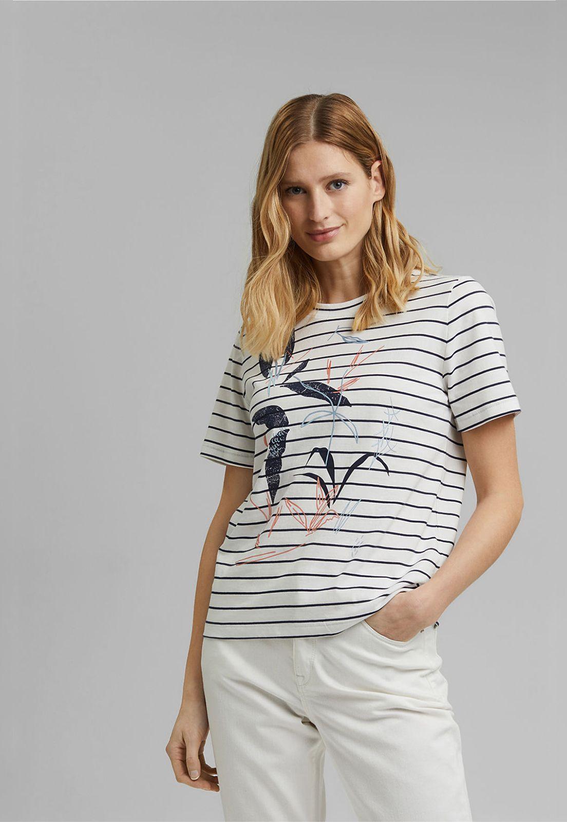 Polera Mujer De Rayas Con Estampado Esprit-0