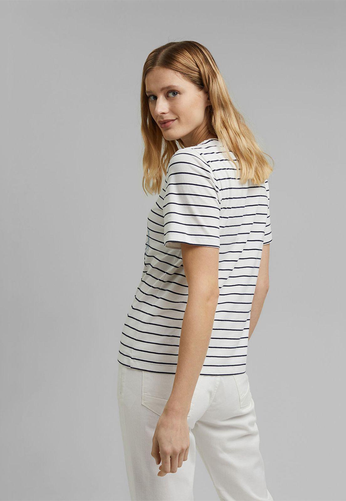 Polera Mujer De Rayas Con Estampado Esprit-1