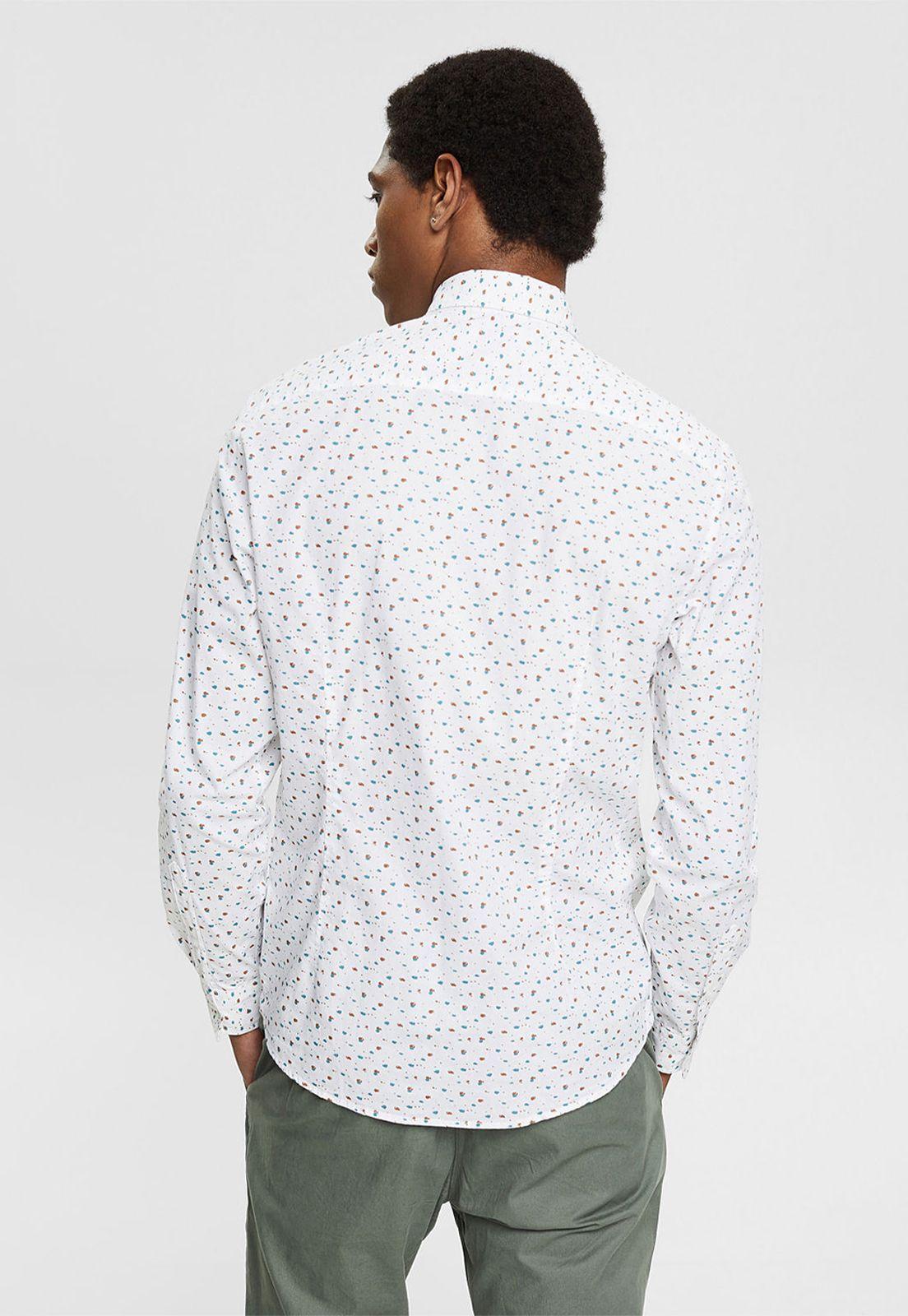 Camisa Estampada En 100% Algodón Esprit-1