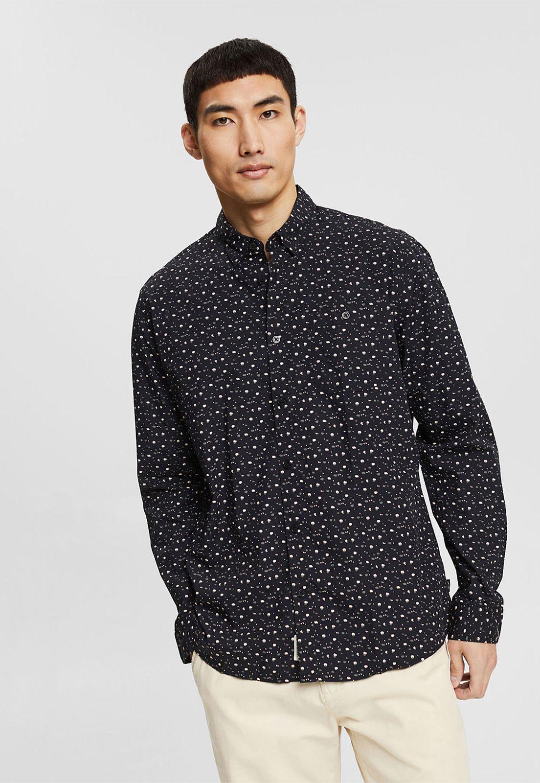 Camisa Estampada En 100% Algodón Esprit-0