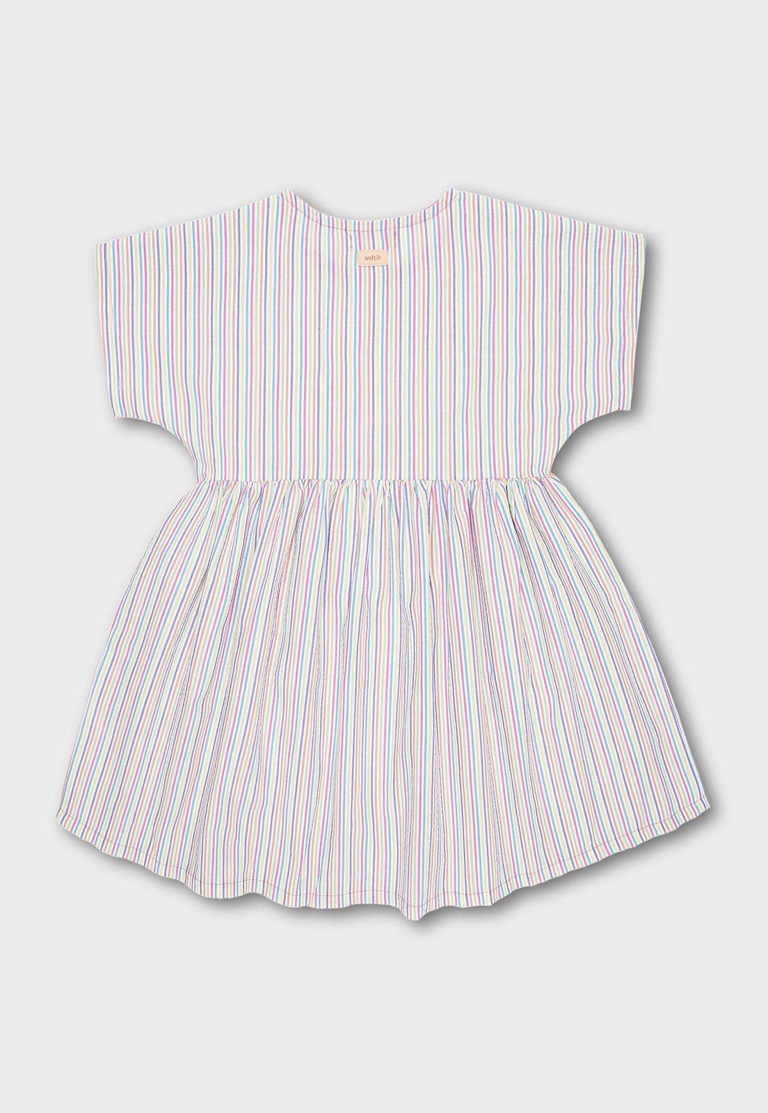 Vestido Manga Corta Niña Osito VEAV555RD-1