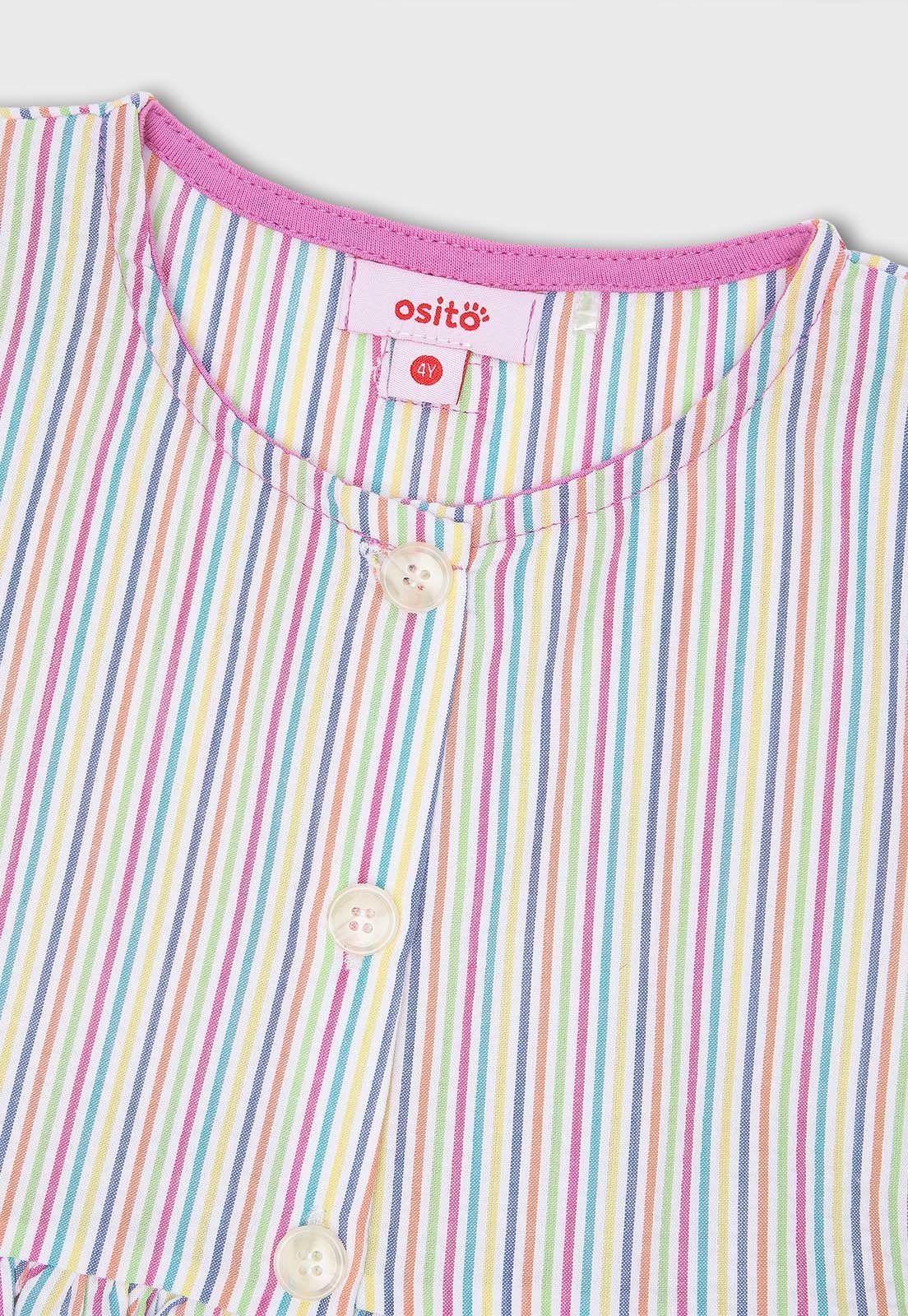 Vestido Manga Corta Niña Osito VEAV555RD-2