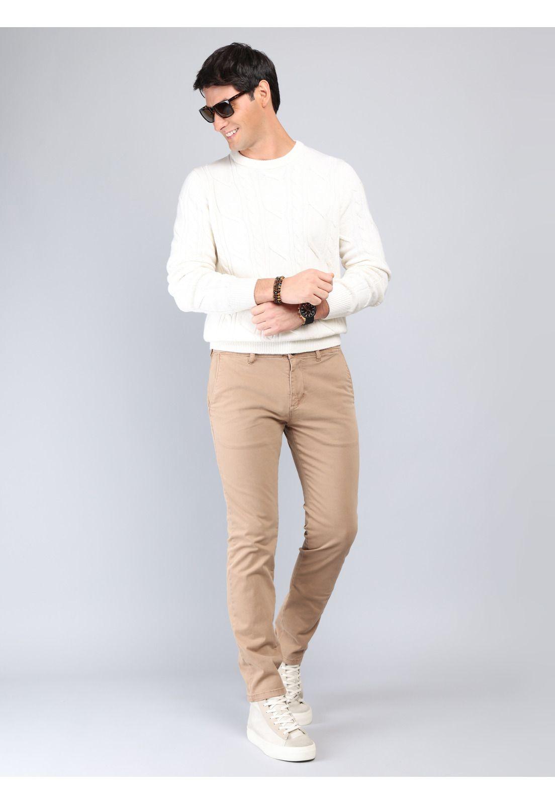 Pantalón Chino Spandex Regular Fit Camel Soviet SCIB085CM-3
