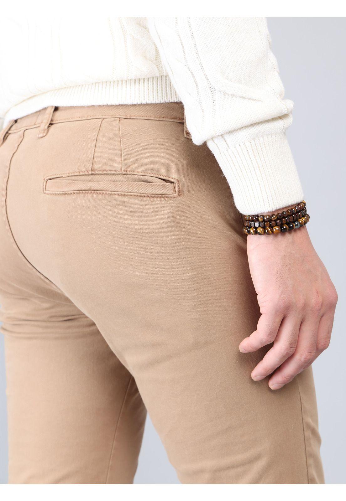 Pantalón Chino Spandex Regular Fit Camel Soviet SCIB085CM-4
