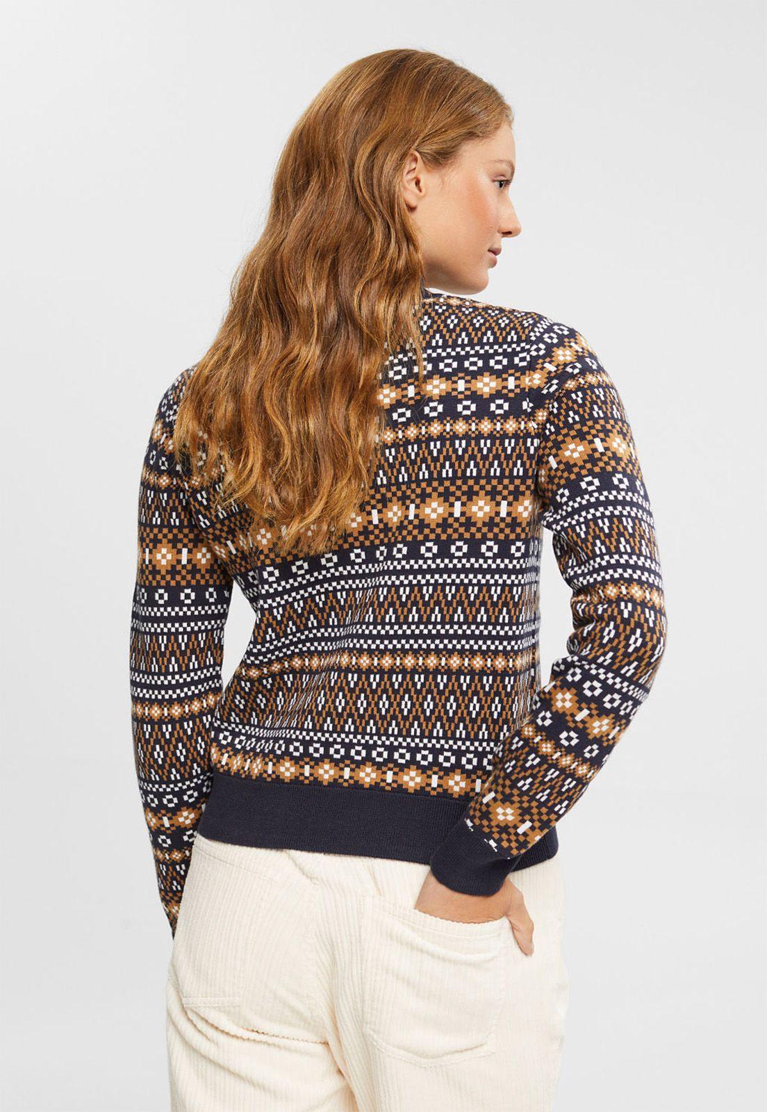 Sweater Jacquard Manga Larga Mujer Esprit-1