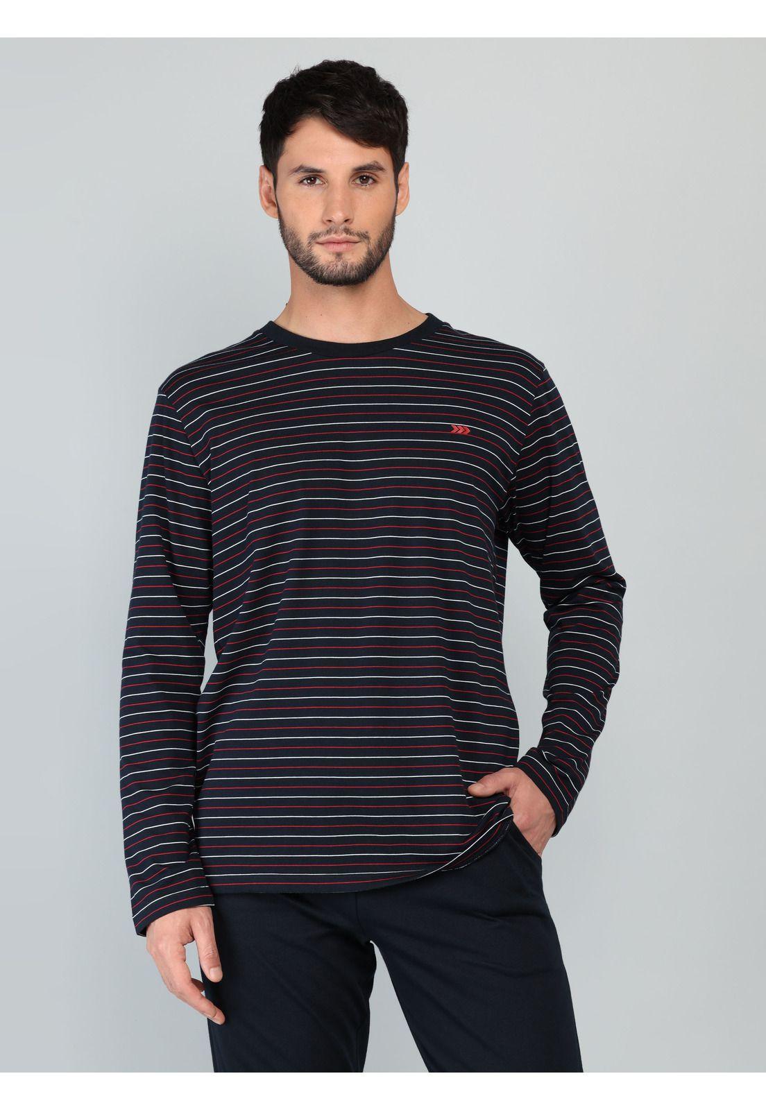 Pijama Largo Regular Fit Azul Arrow P1I3310AZ-2