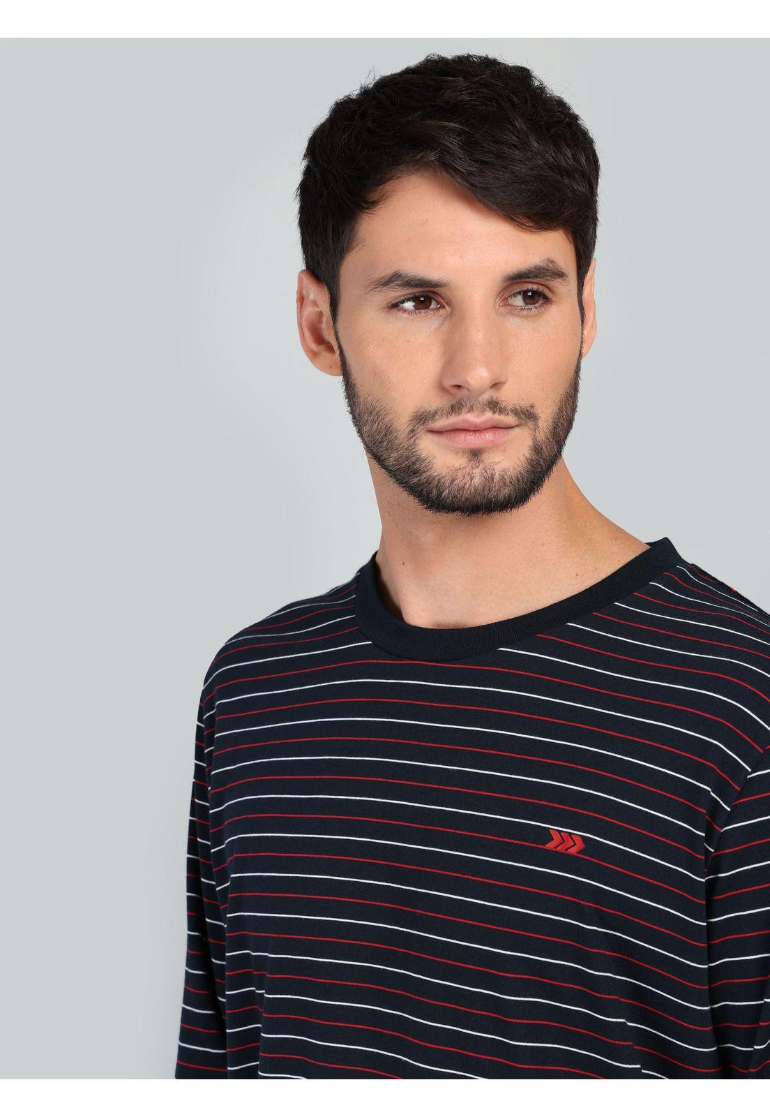 Pijama Largo Regular Fit Azul Arrow P1I3310AZ-3