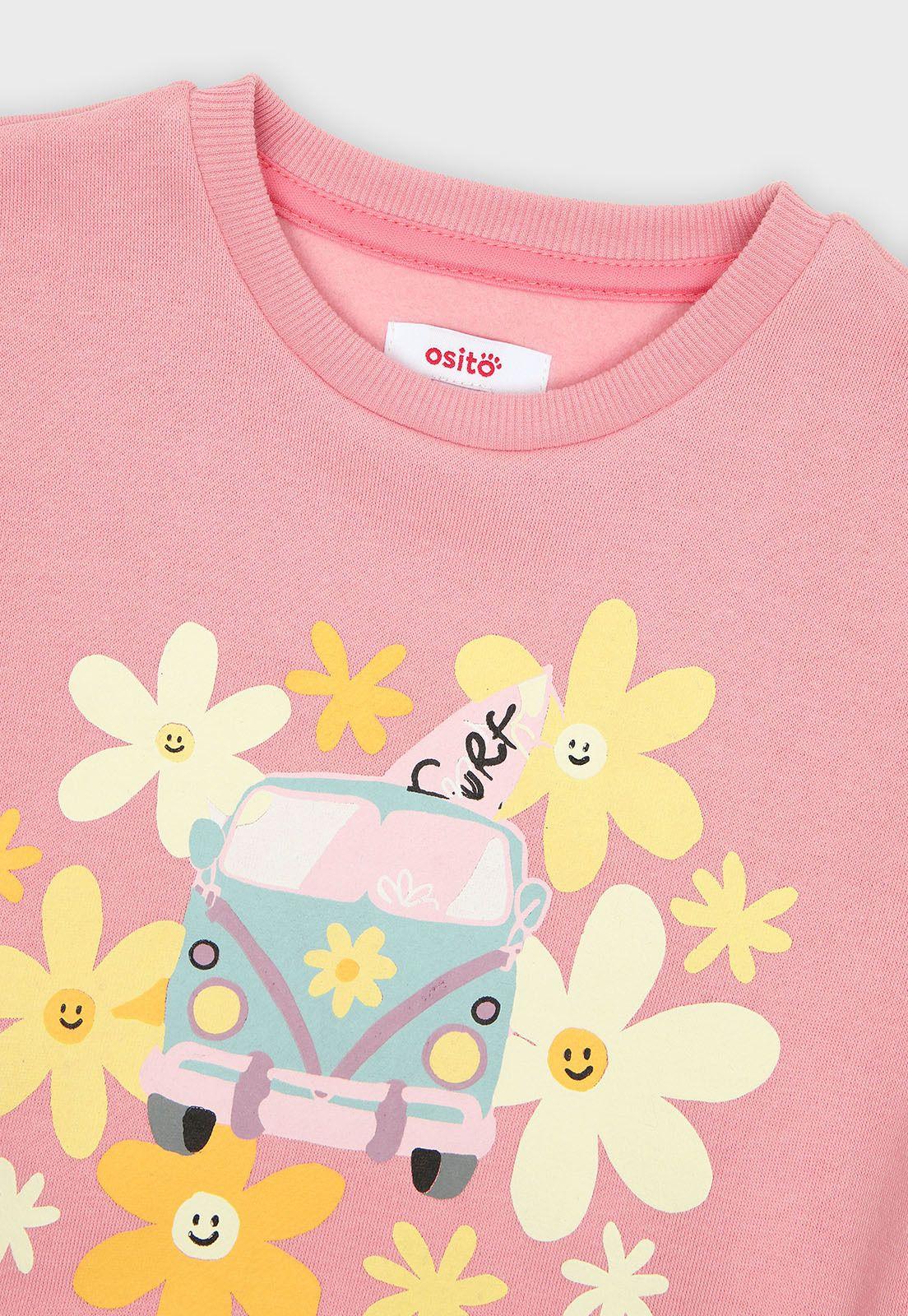 Poleron Niña Osito OPLAI12RD-2