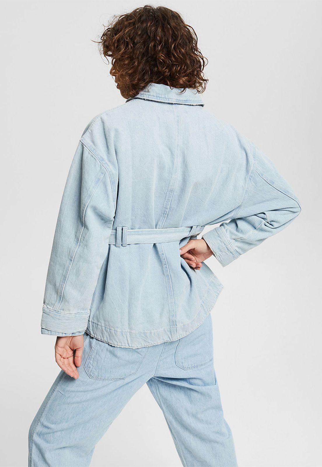Chaqueta Mezclilla Mujer Con Lazo Esprit-1