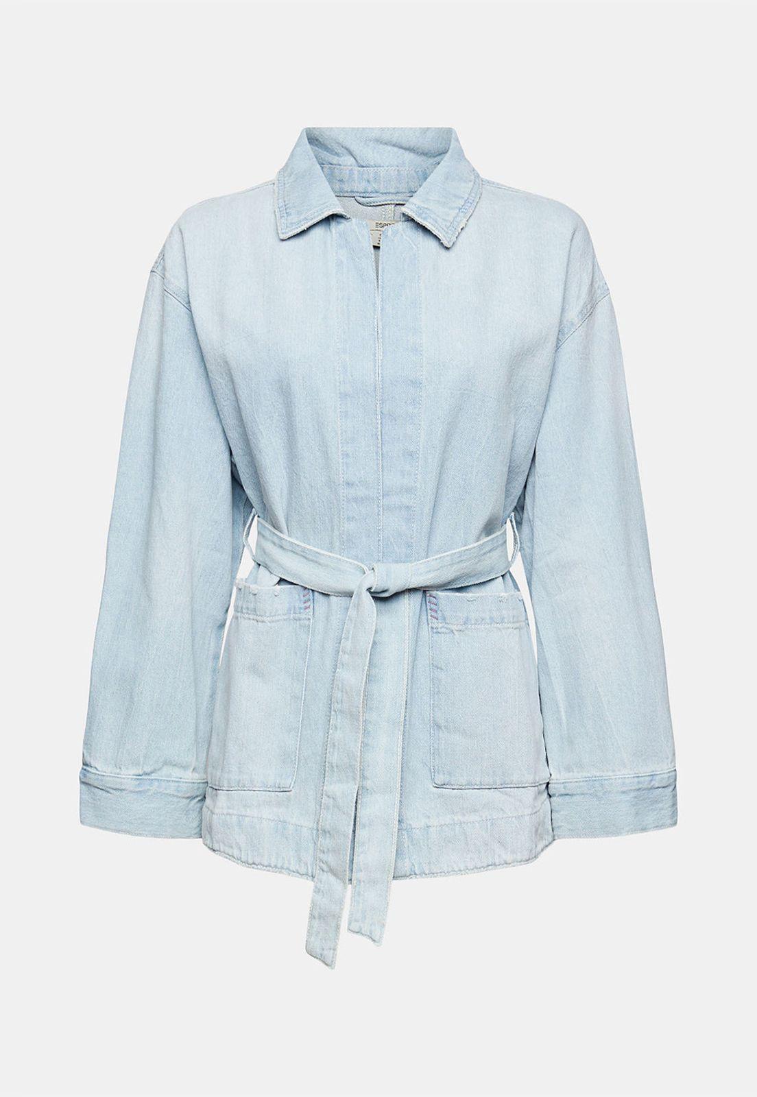 Chaqueta Mezclilla Mujer Con Lazo Esprit-3