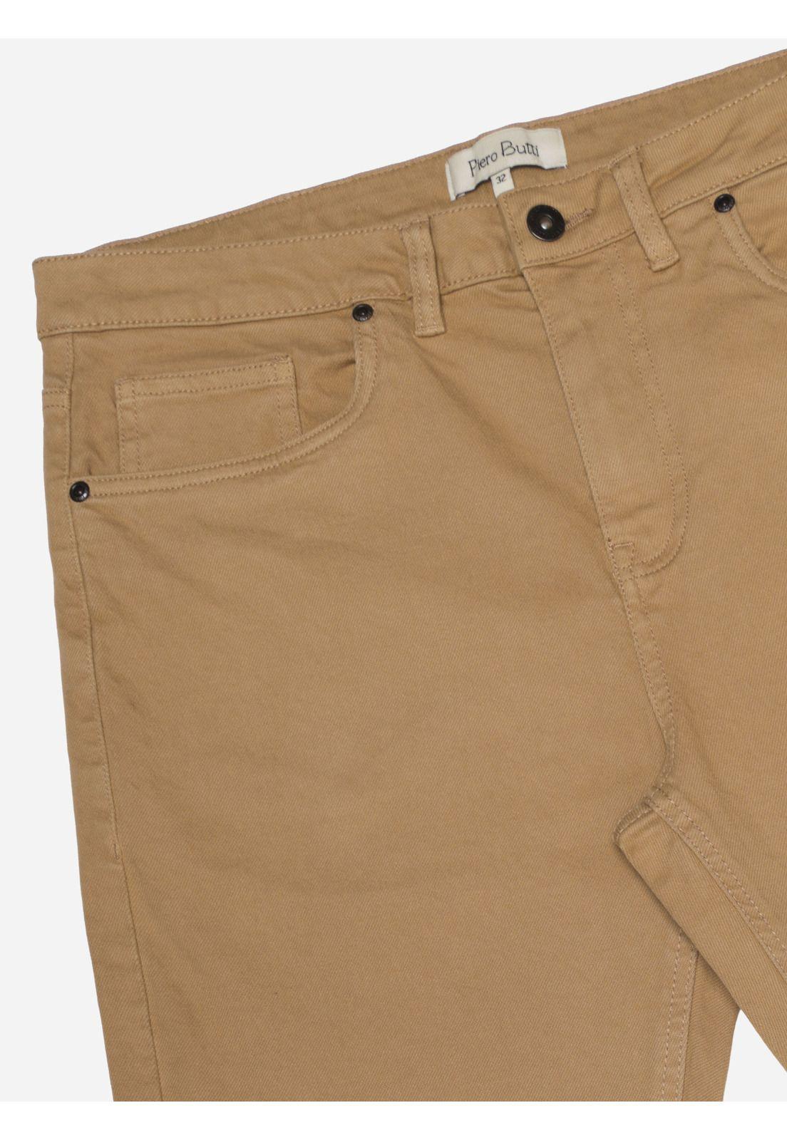 Pantalón Stone Wash Regular Fit Café Piero Butti PBDVB05CA-4
