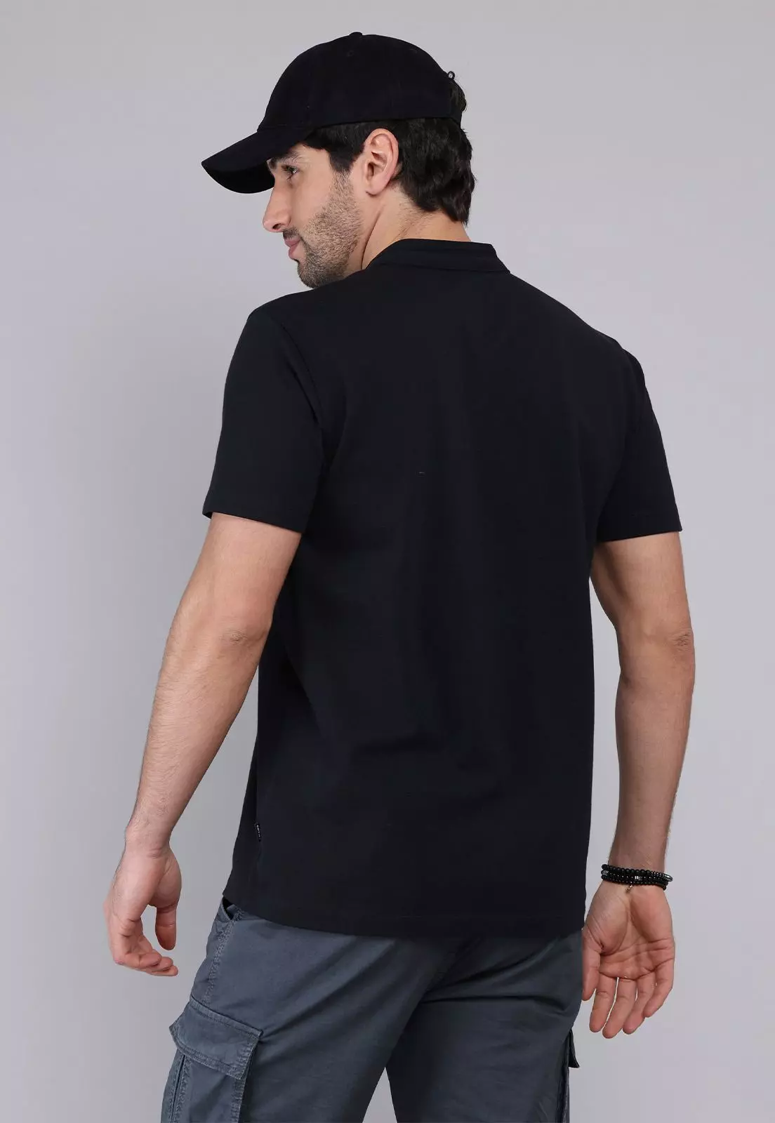 Polera Pique Cuello Mao Soviet SCVK045NE-1