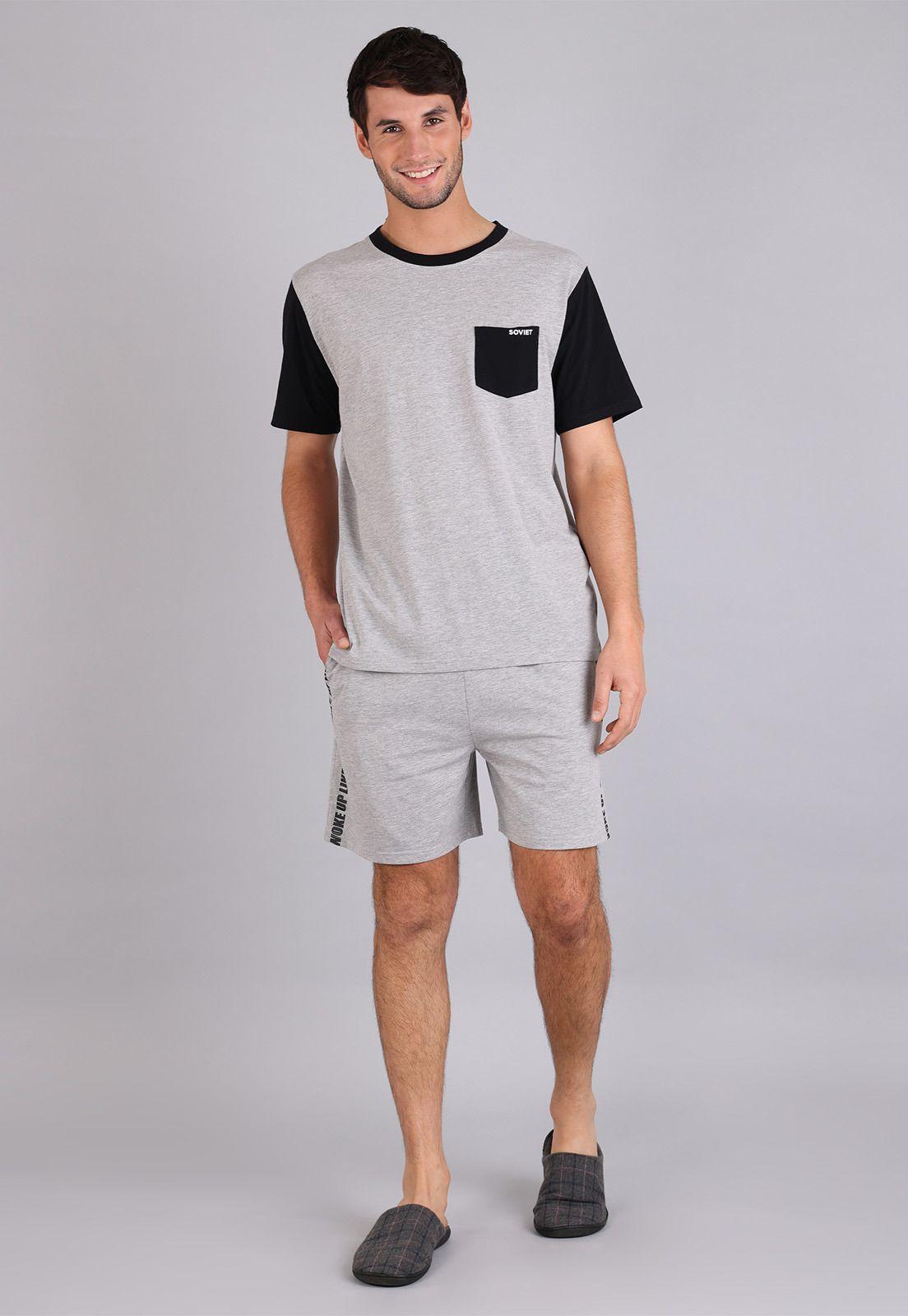 Pijama Corto Hombre Soviet SPH2403GR-4