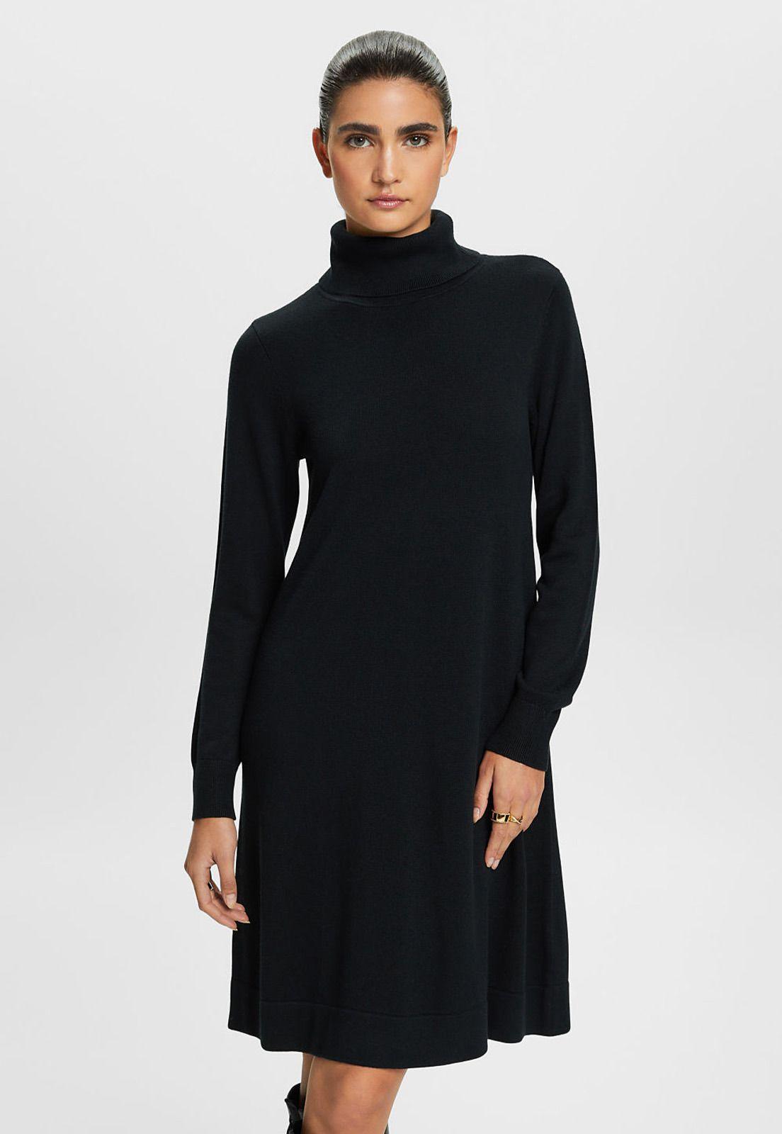 Minivestido de punto con cuello alto Mujer Esprit-0