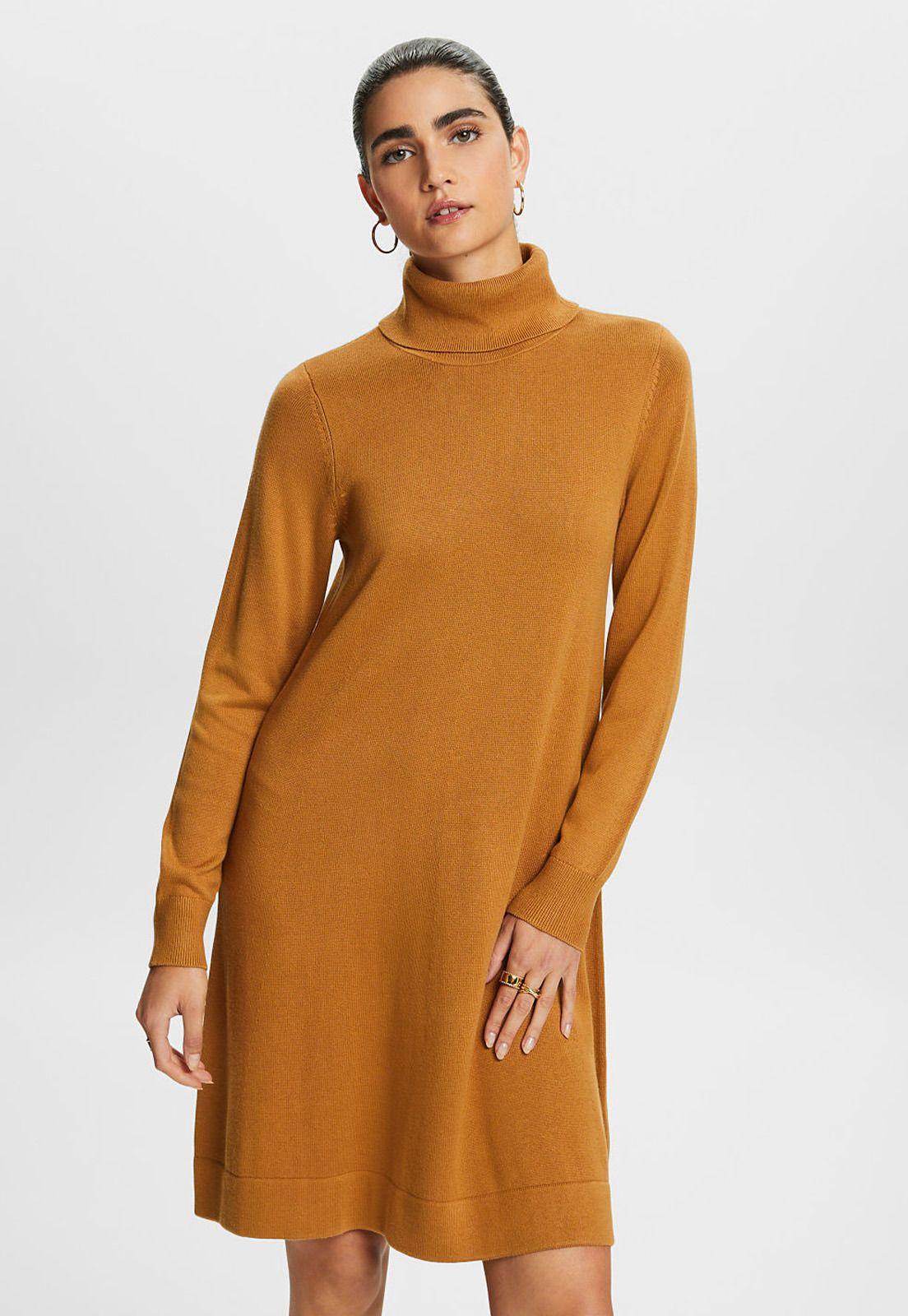 Minivestido de punto con cuello alto Mujer Esprit-0