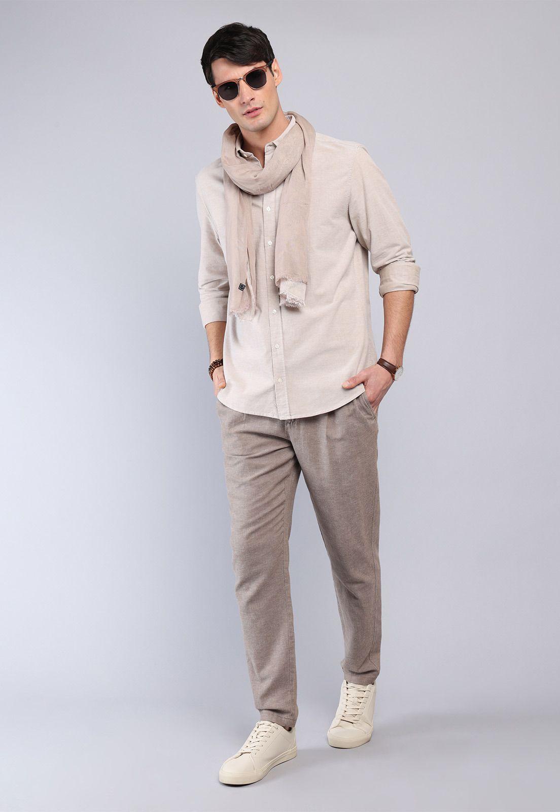 Camisa Oxford Spandex Arrow CM32001BE-3