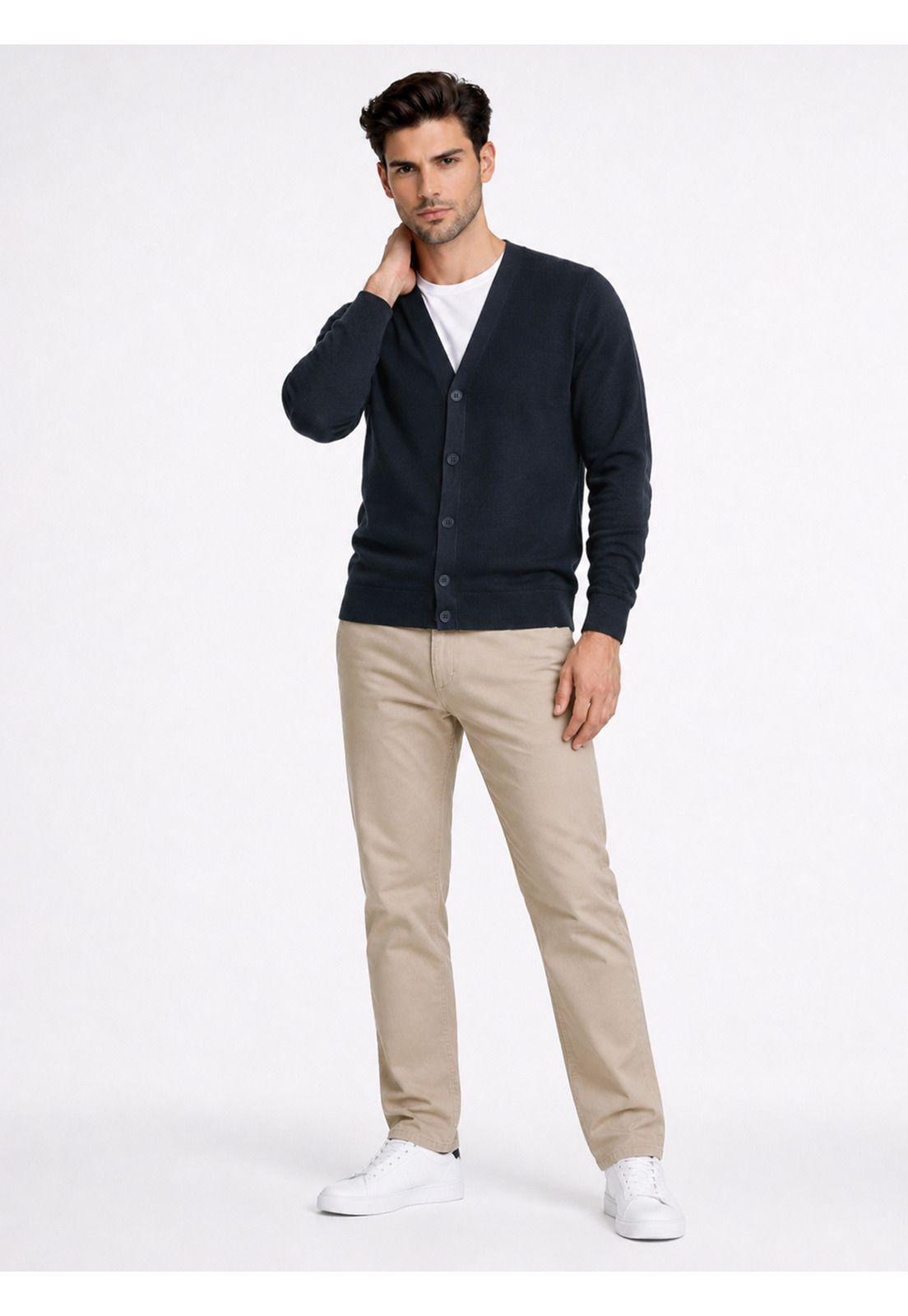 Cárdigan Texturado Regular Fit Azul Marino Piero Butti PBDVI23NB-3