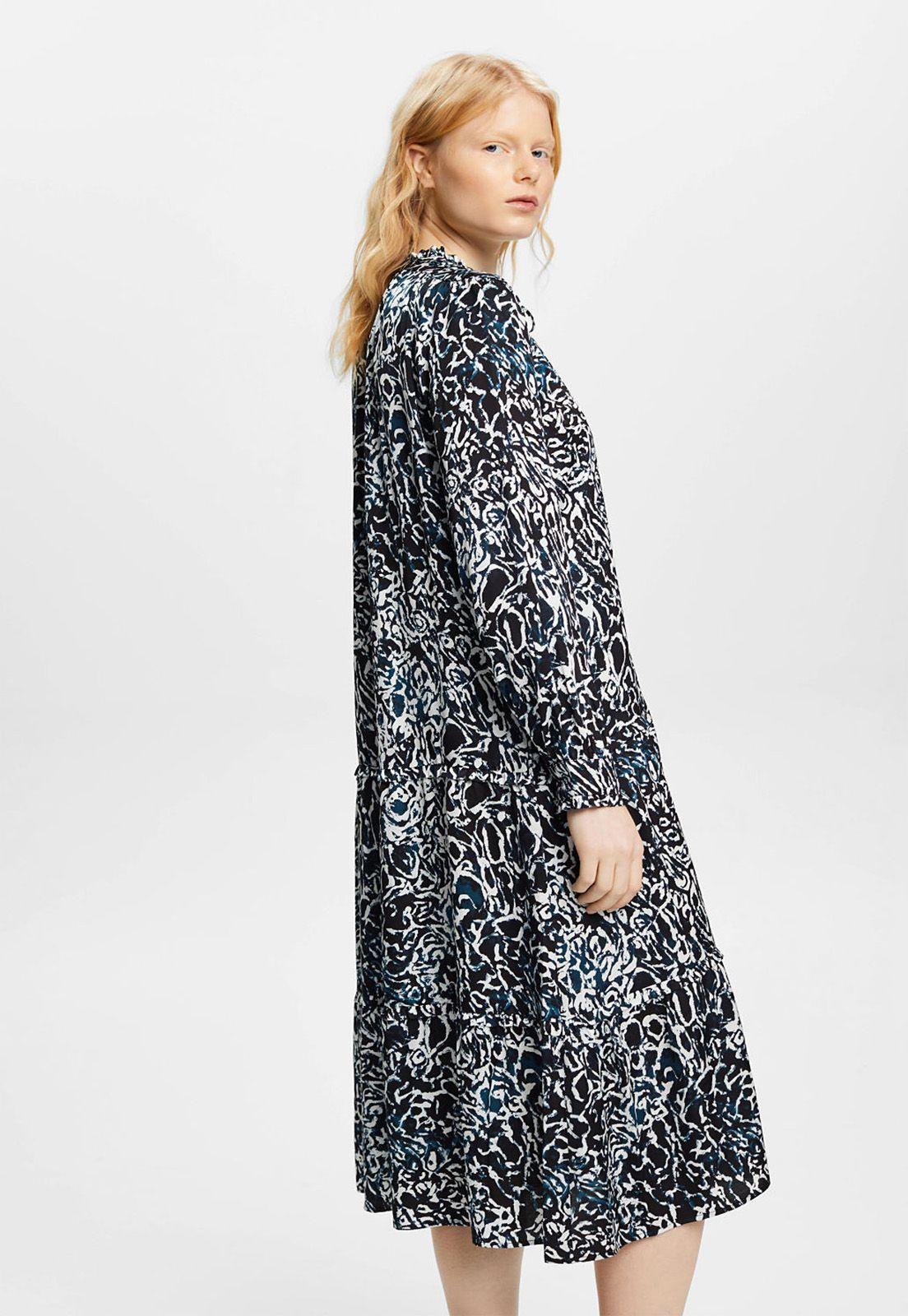 Vestido Midi Estampado Cuello Medio Mujer Esprit-1