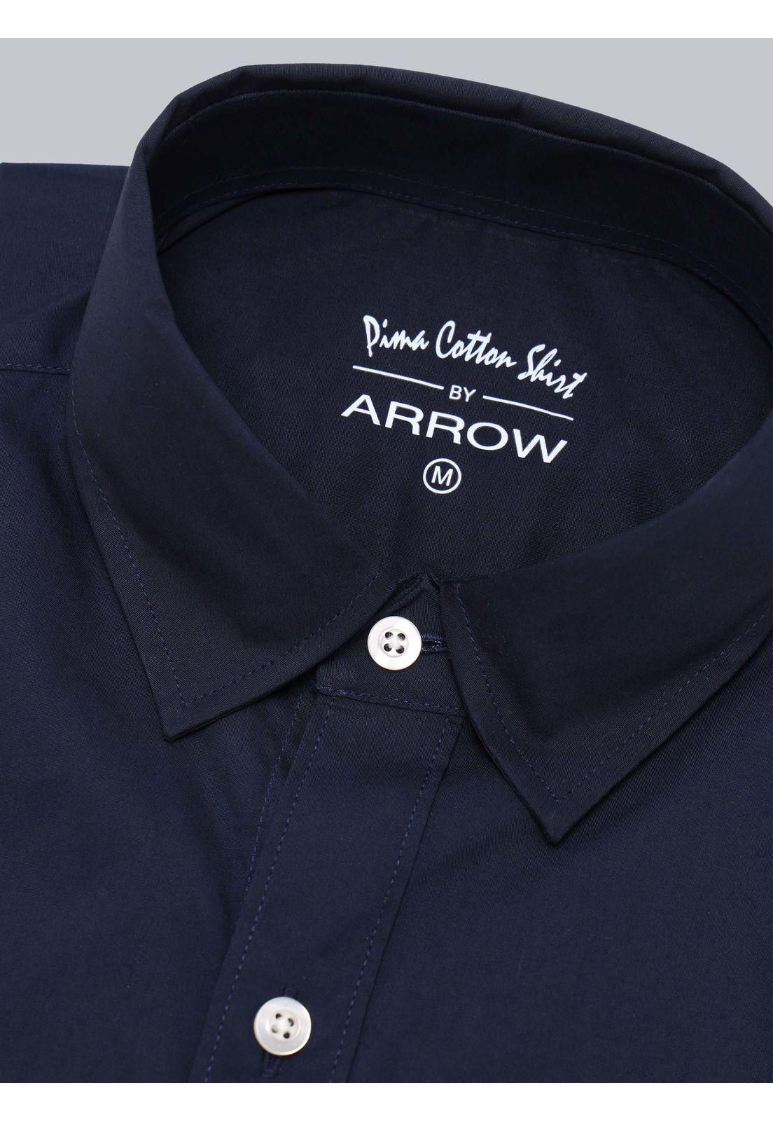 Camisa Lisa Regular Fit Azul Arrow CM33069AZ-4