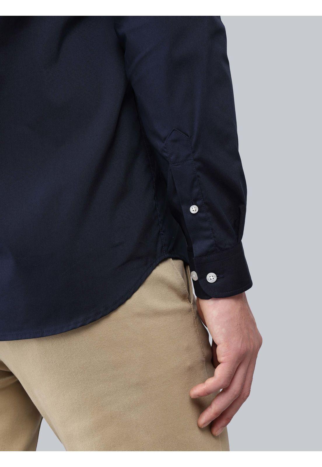 Camisa Lisa Regular Fit Azul Arrow CM33069AZ-5