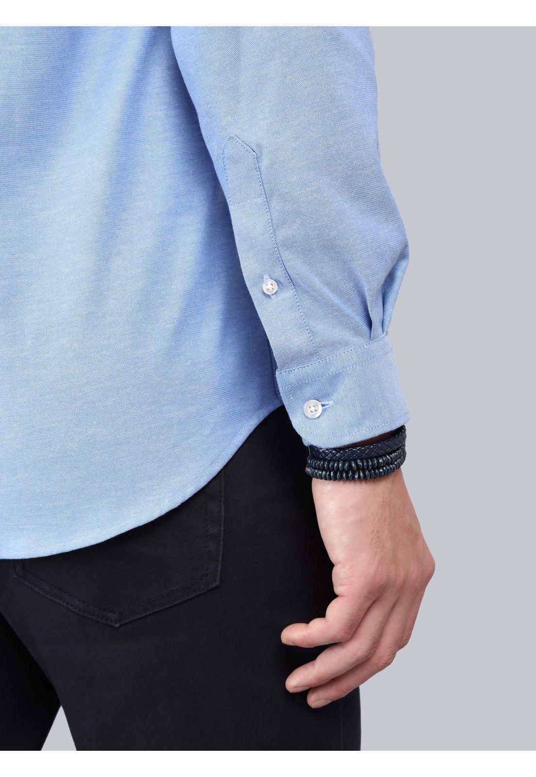 Camisa Melange Regular Fit Azul Arrow CM33066AZ-5