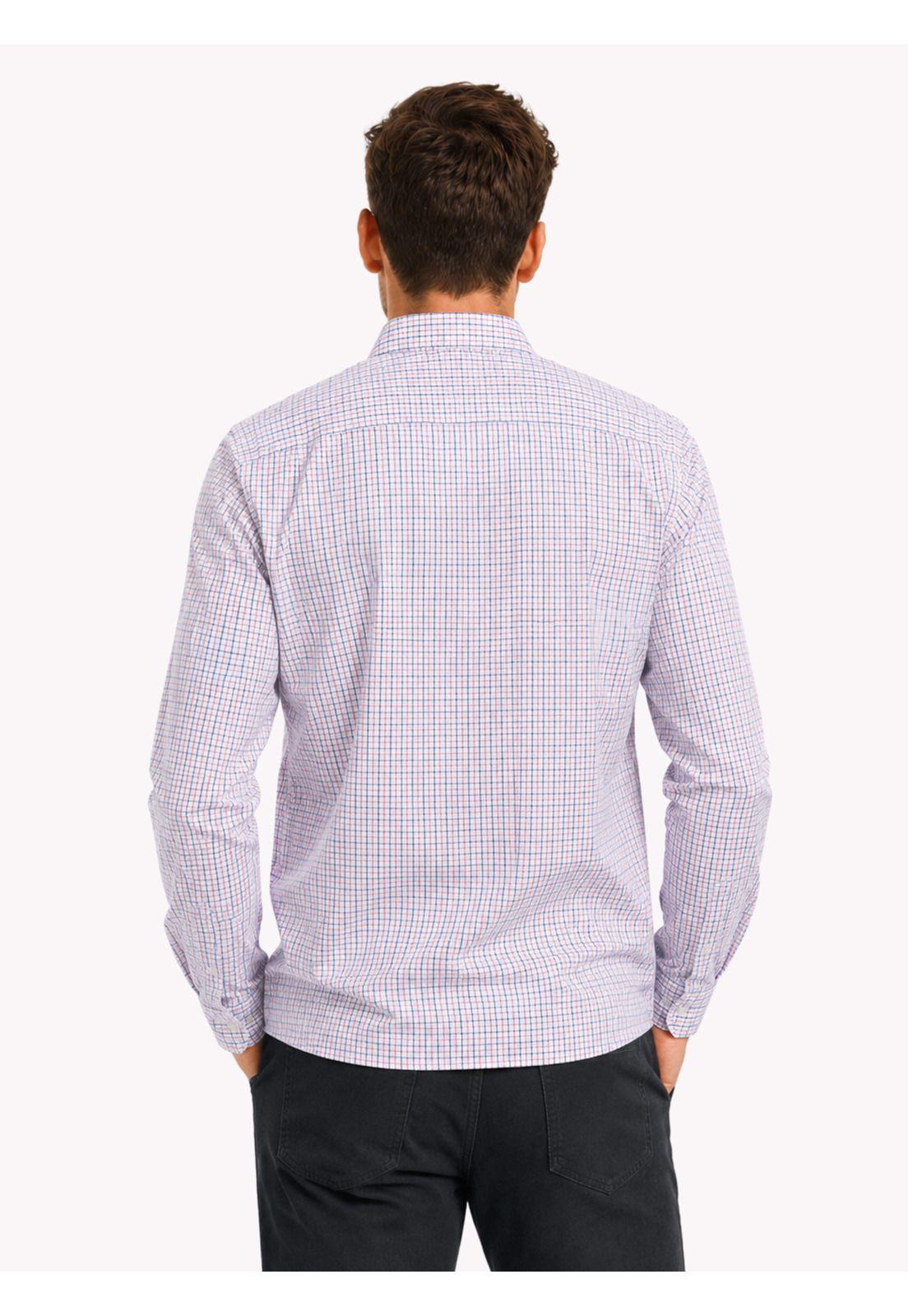 Camisa A Cuadros Regular Fit Rosado Arrow CM34011RD-1