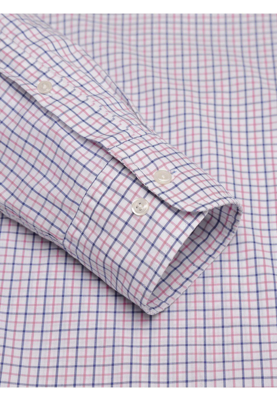Camisa A Cuadros Regular Fit Rosado Arrow CM34011RD-5