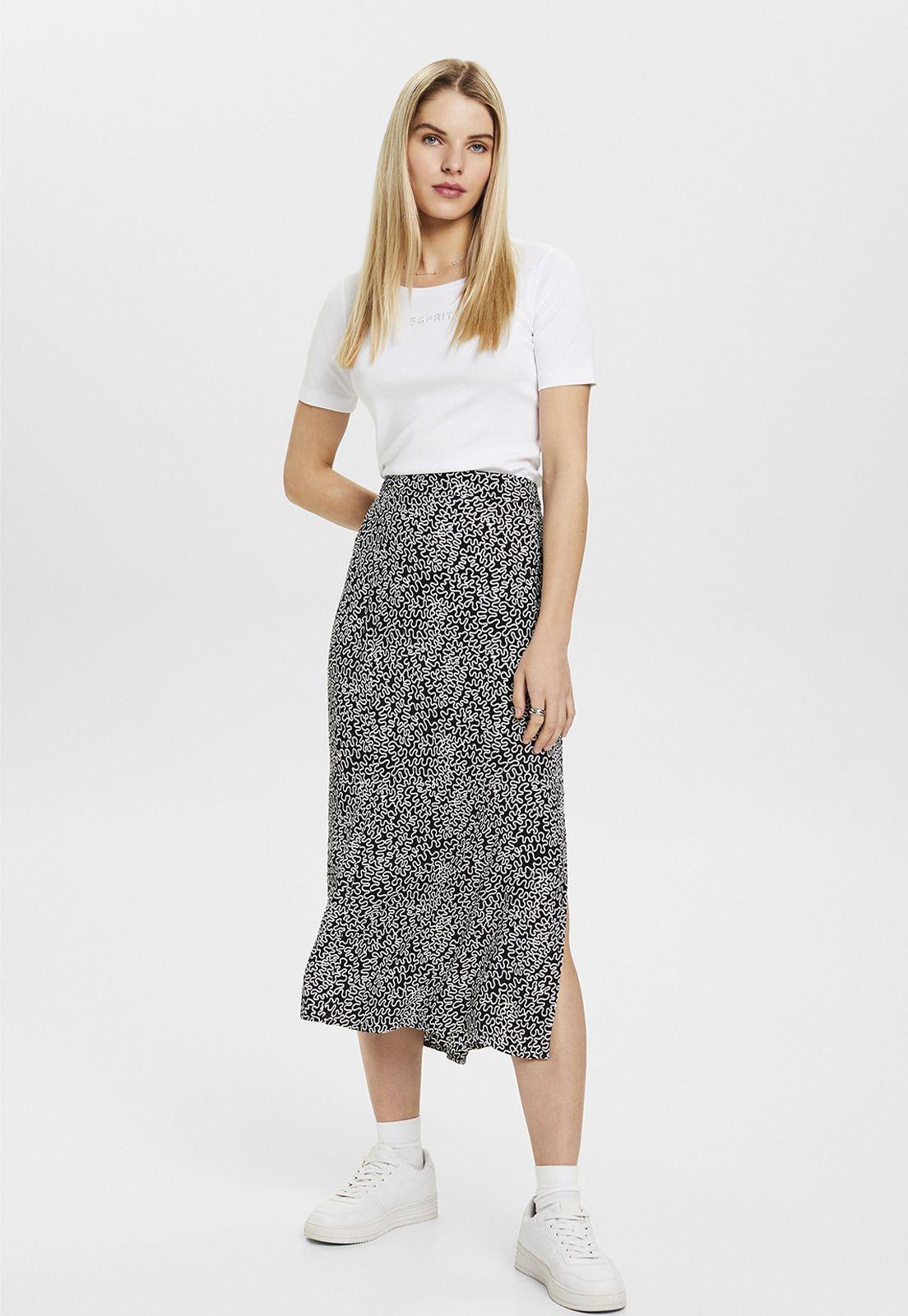 Falda Midi Estampada Mujer Esprit 024EE1D312-1