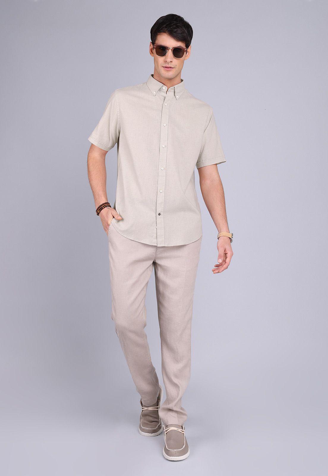 Camisa Lino Manga Corta Arrow-3