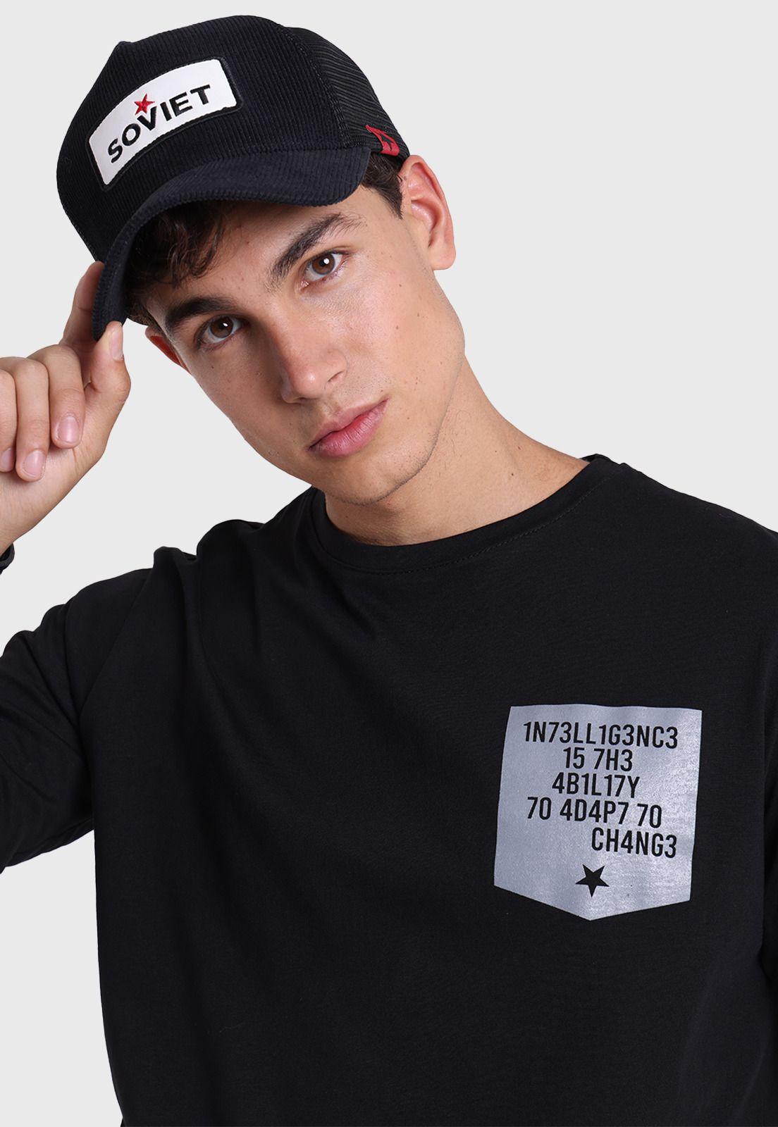 Polera Manga Larga Hombre Soviet SPO2733NE-1