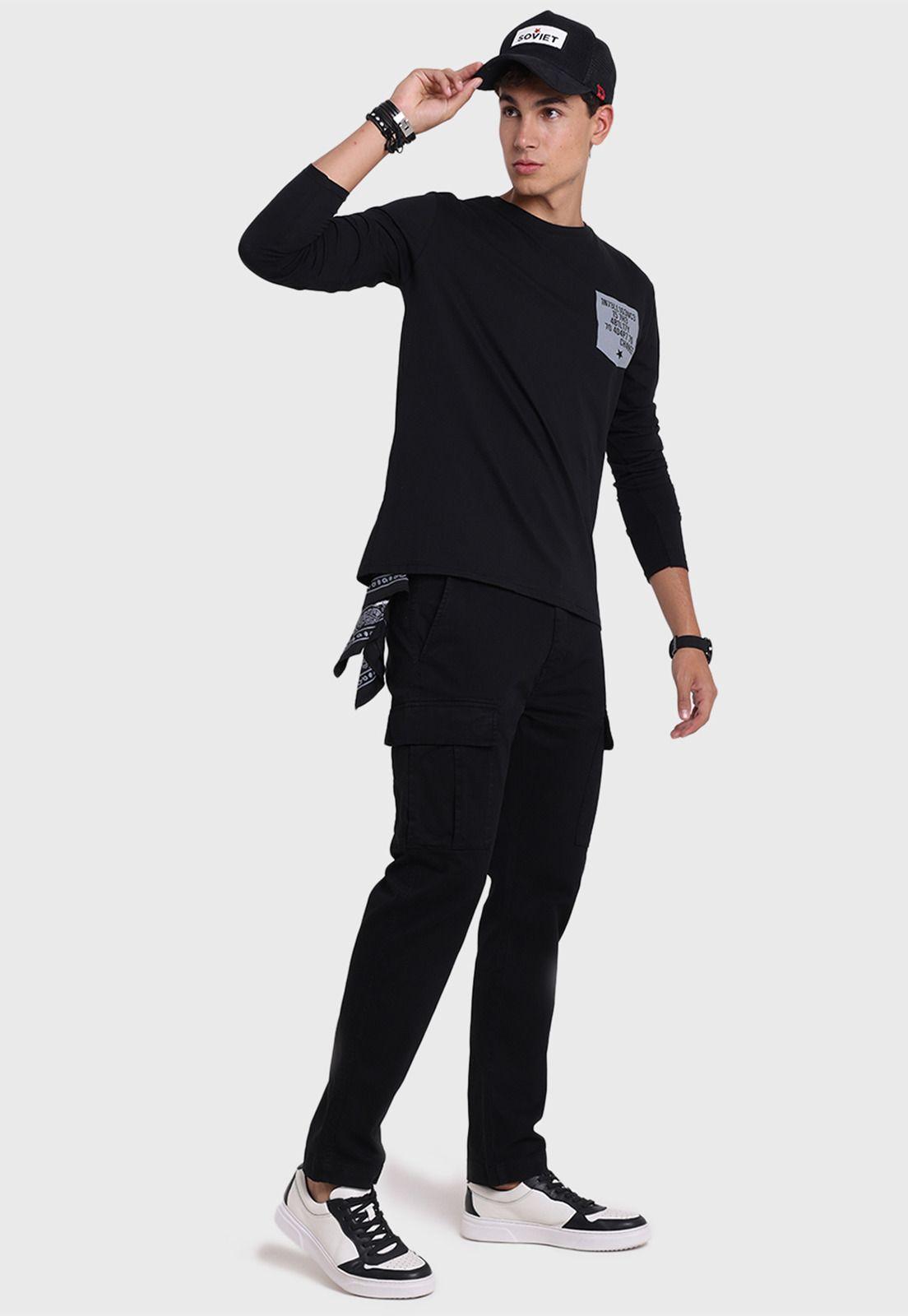 Polera Manga Larga Hombre Soviet SPO2733NE-3