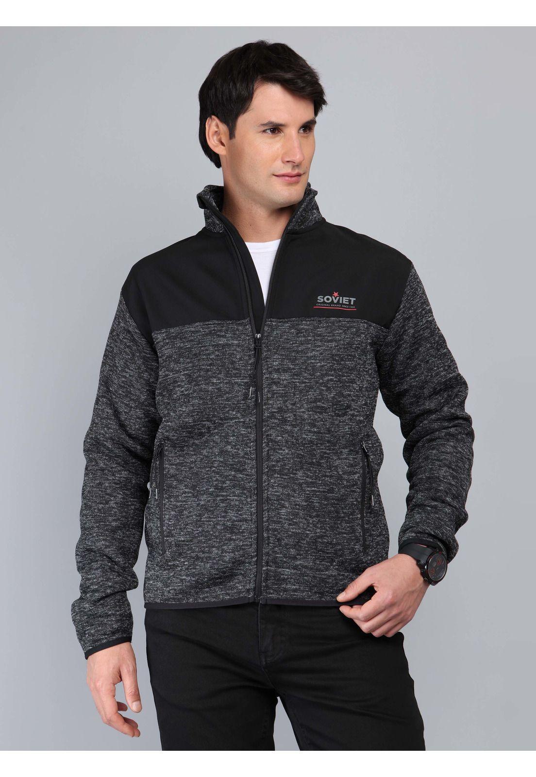 Polerón Cuello Alto Regular Fit Negro Soviet SCIJ092NE-0