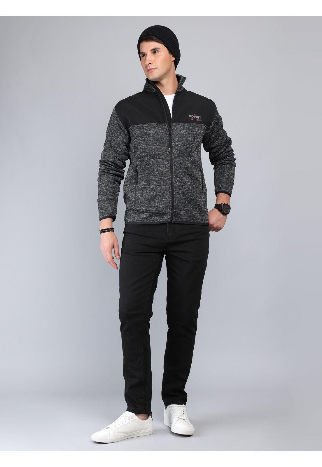 Polerón Cuello Alto Regular Fit Negro Soviet SCIJ092NE-3