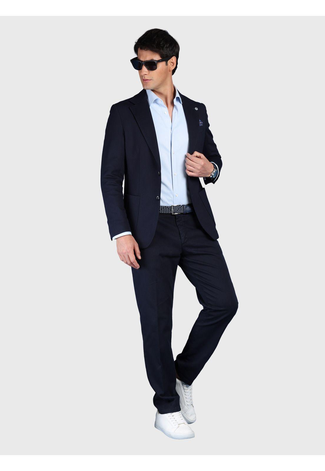 Blazer Liso Spandex Slim Fit Azul Arrow BZI3307AZ-3