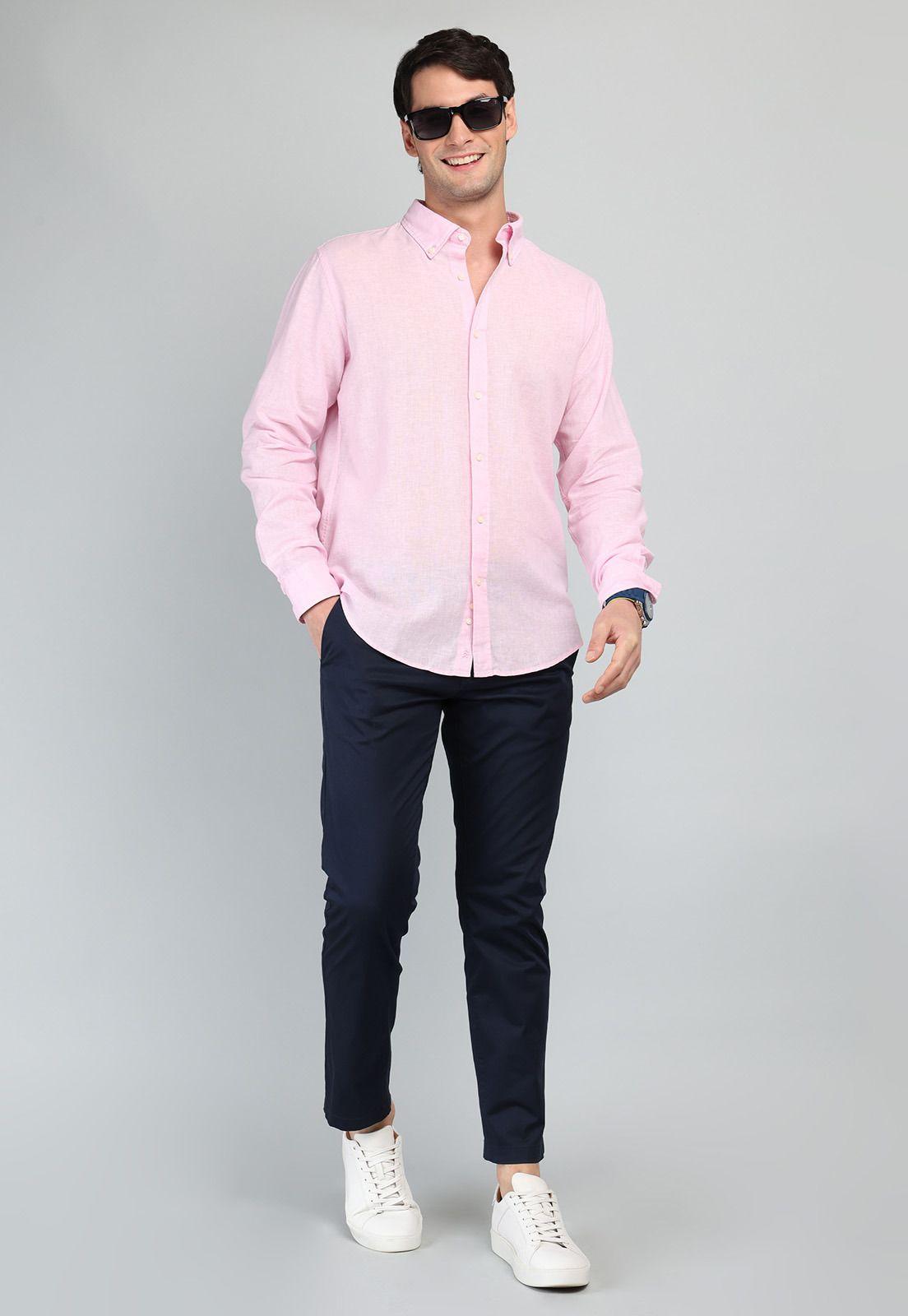 Camisa De Lino y Algodón Arrow CM32050RD-3