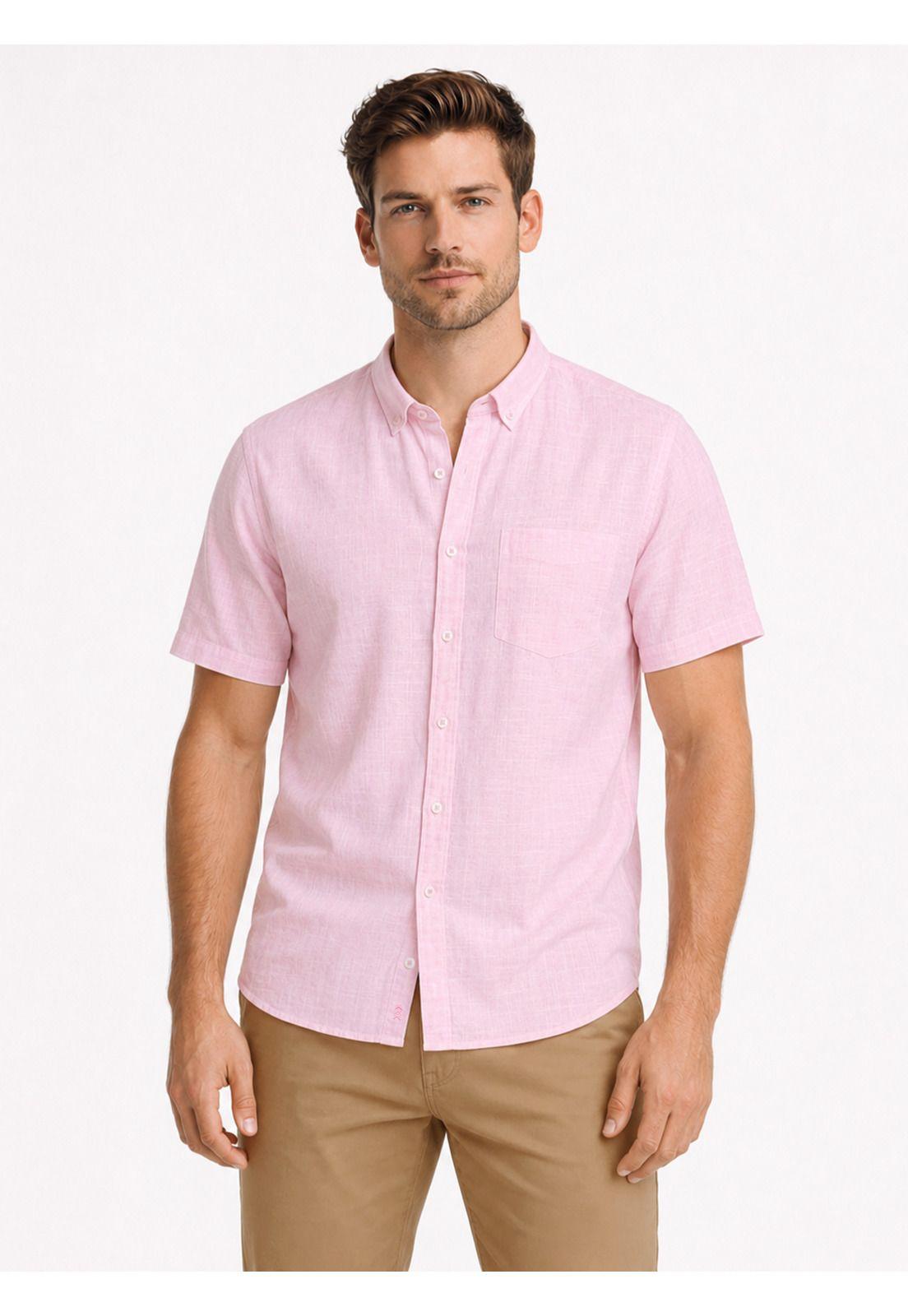 Camisa Texturada Regular Fit Rosado Arrow CM34018RD-0