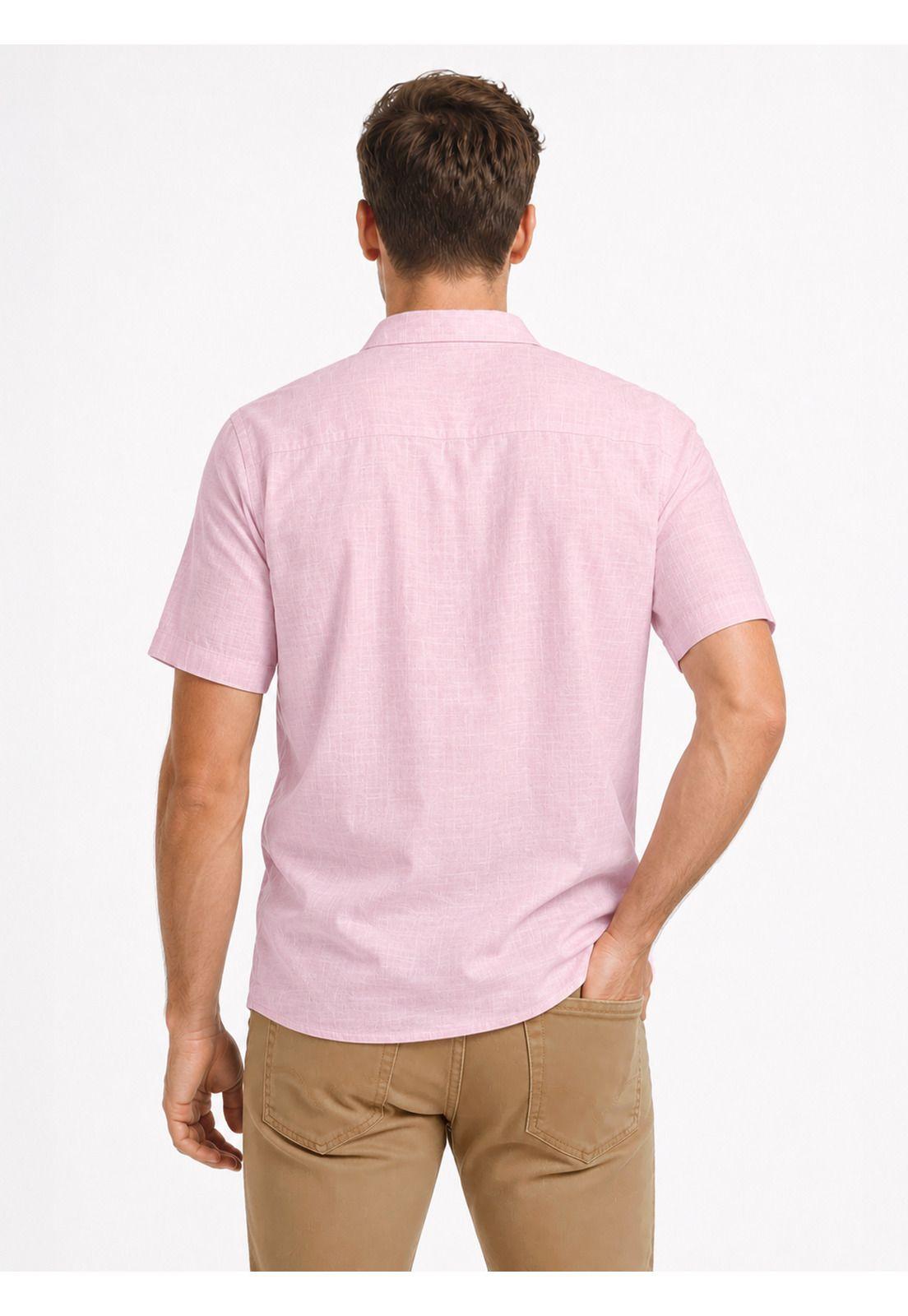 Camisa Texturada Regular Fit Rosado Arrow CM34018RD-1