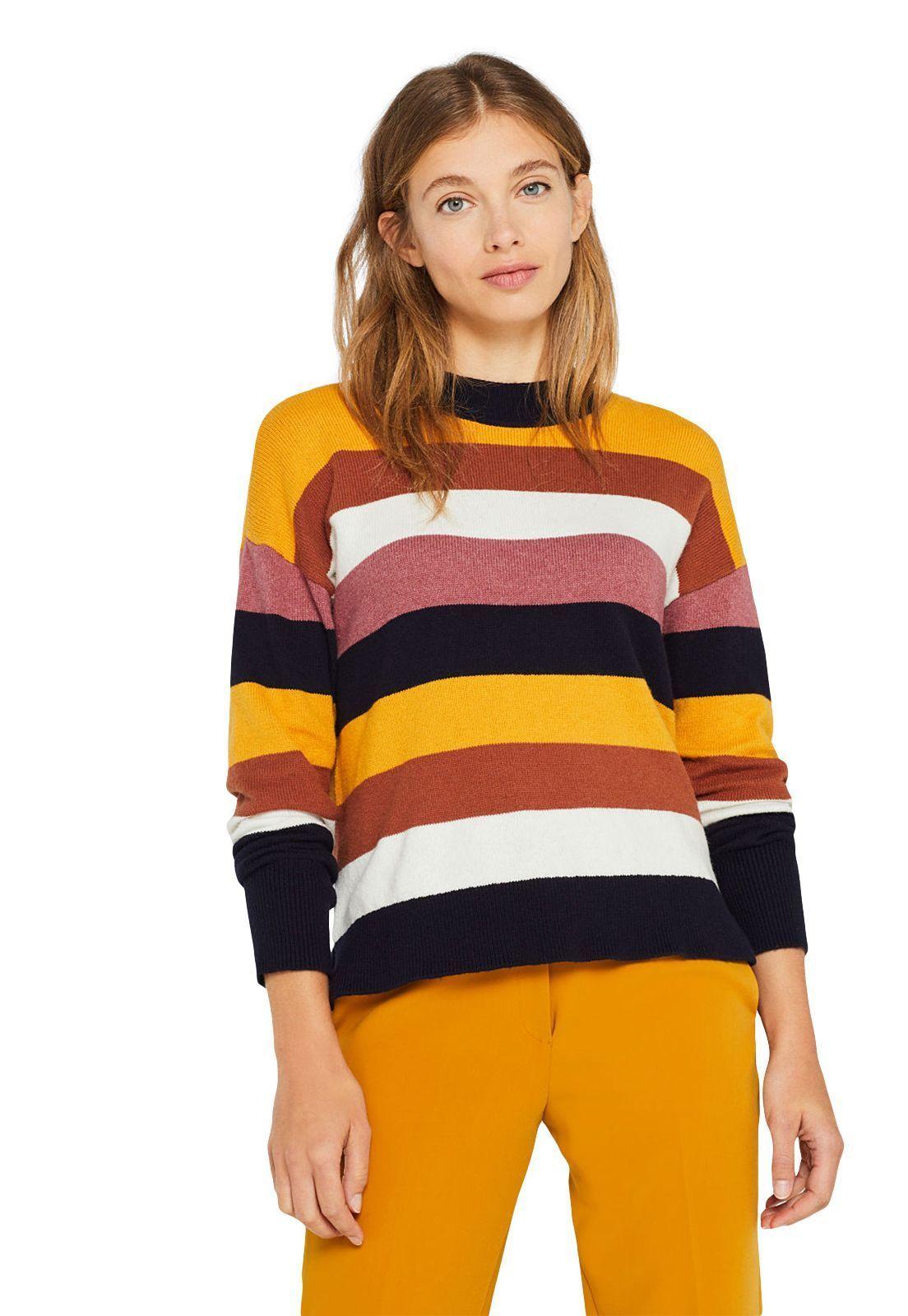 Con lana: Sweater con rayas anchas-0