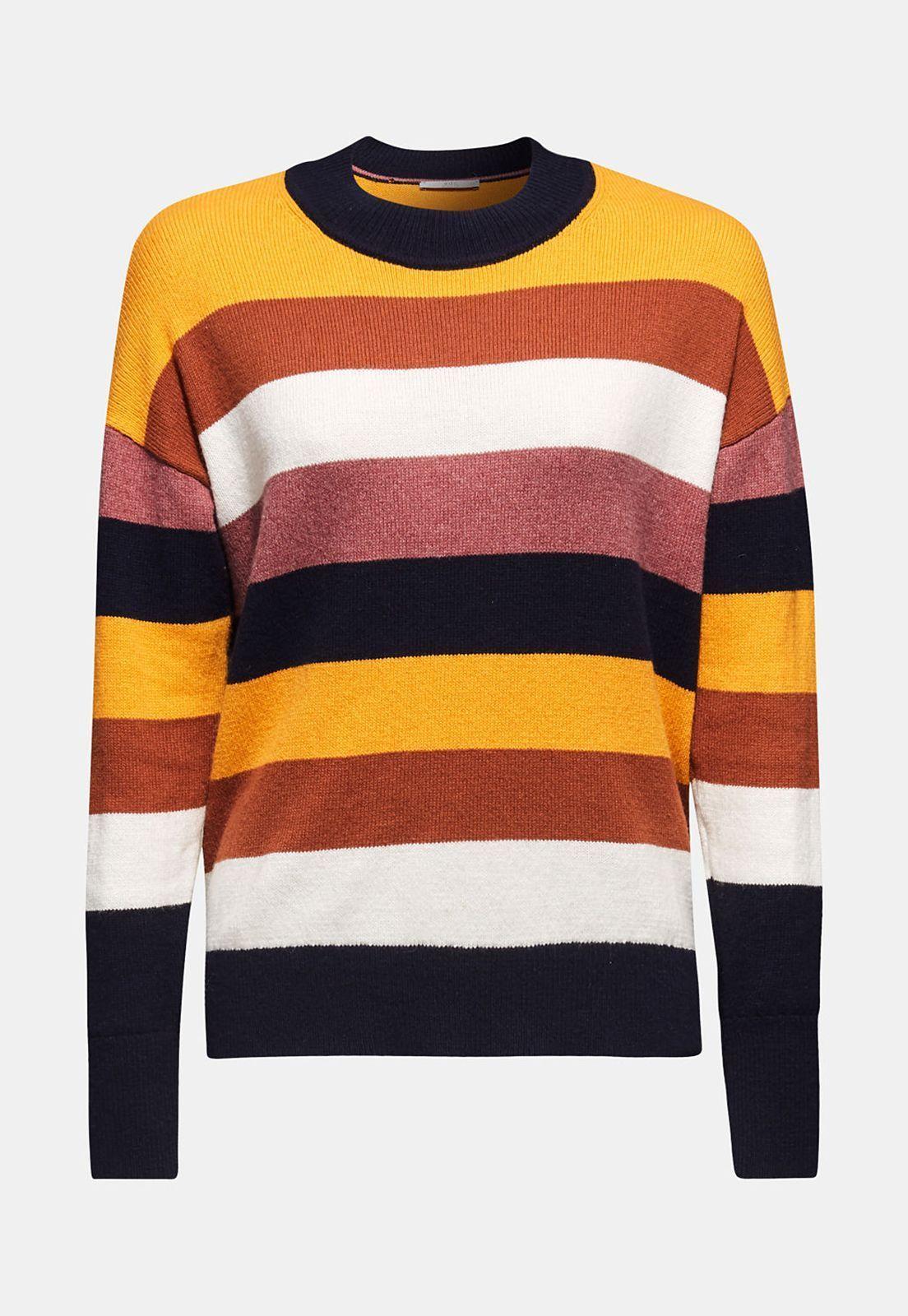 Con lana: Sweater con rayas anchas-3