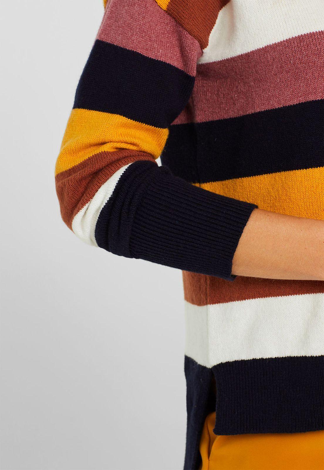 Con lana: Sweater con rayas anchas-2