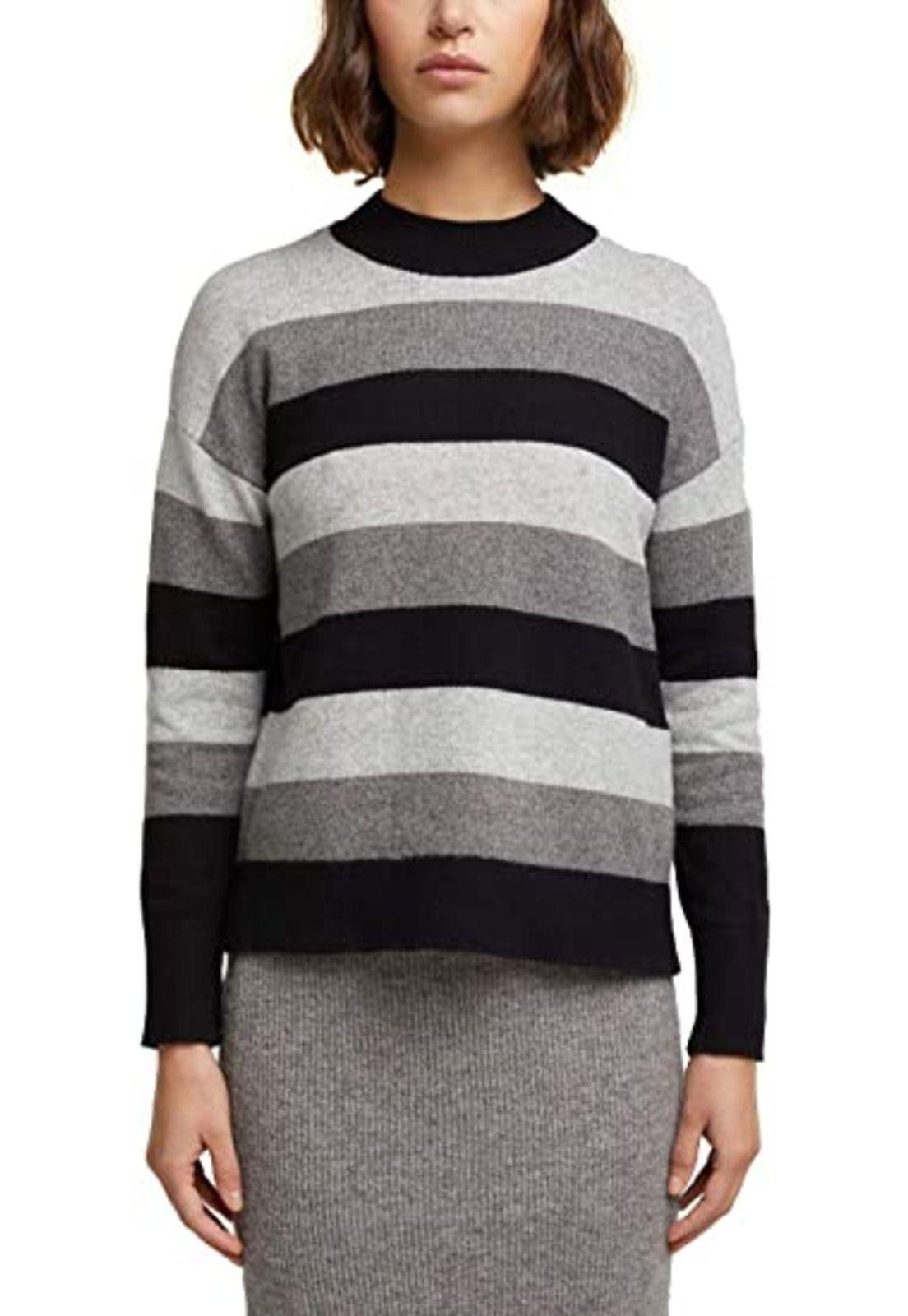 Con lana: Sweater con rayas anchas-0