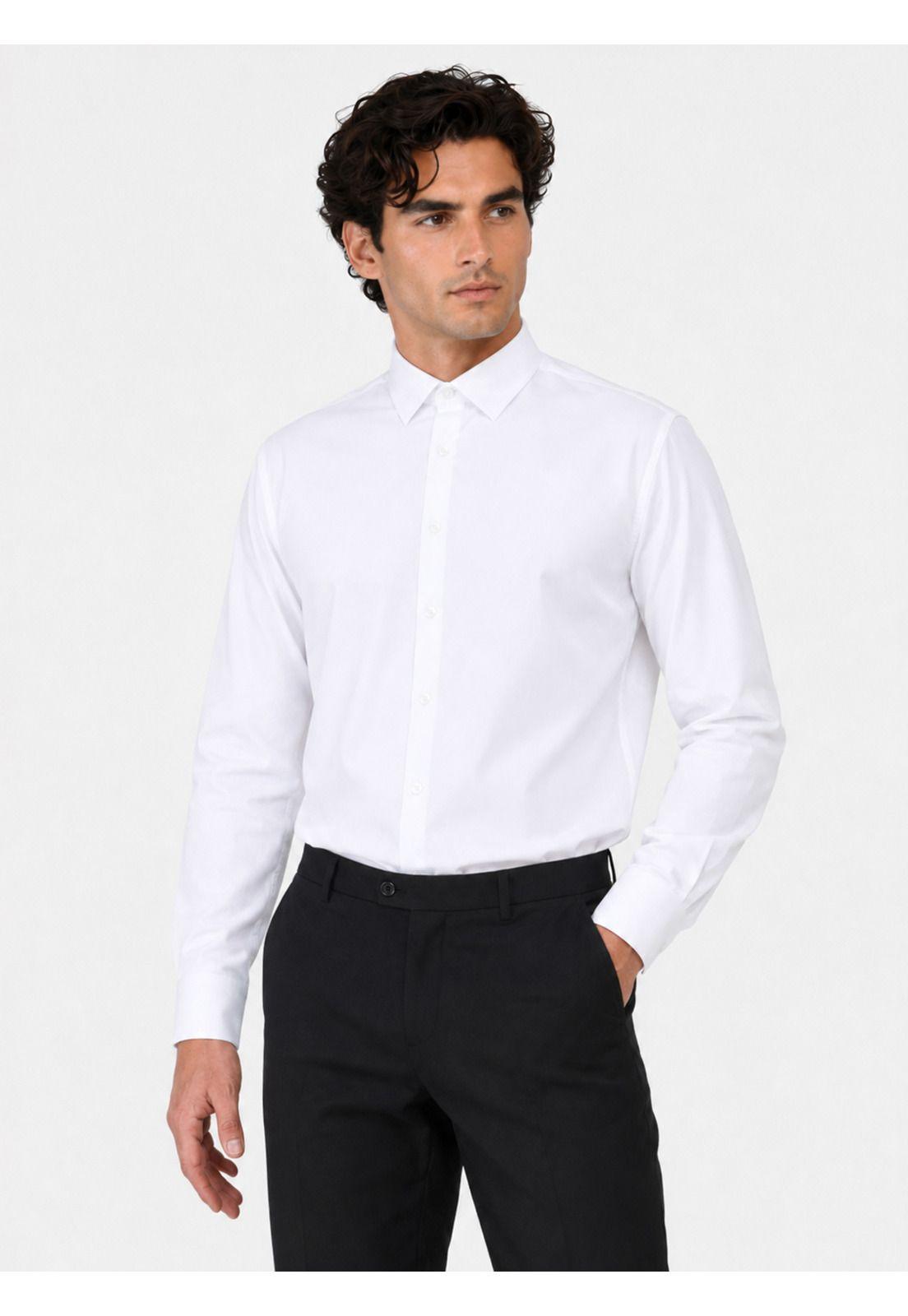 Camisa Formal Texturada Tailored Fit Blanco Arrow ARM0611BL-0