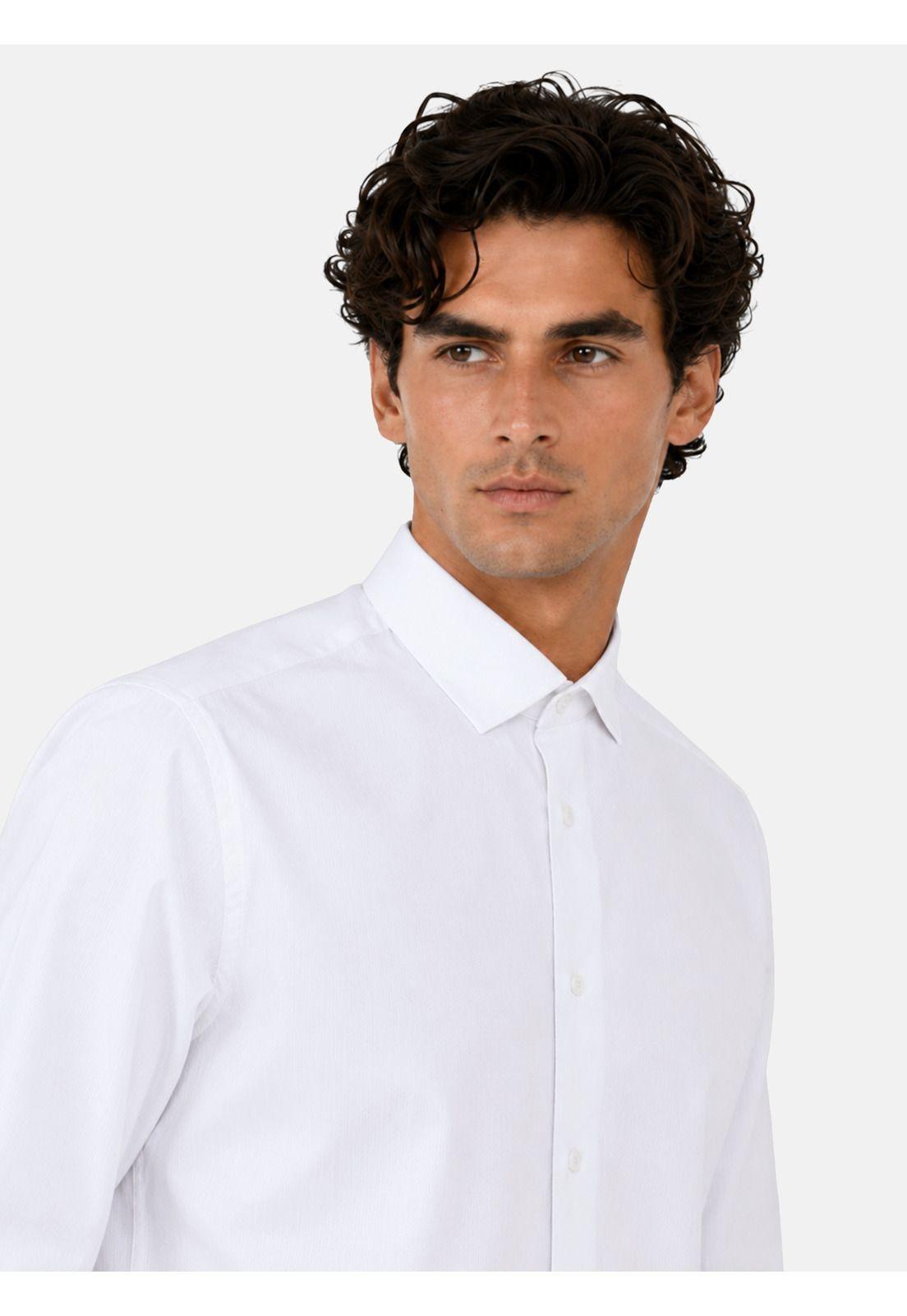Camisa Formal Texturada Tailored Fit Blanco Arrow ARM0611BL-2